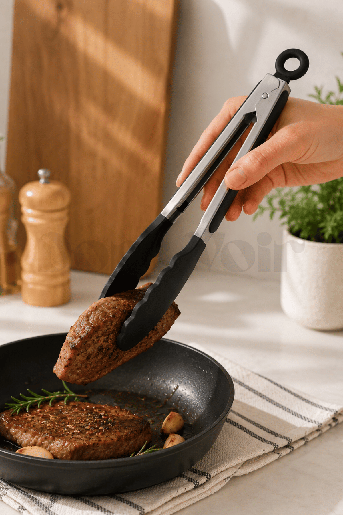 Silikon Servis Yemek Maşası - 23Cm
