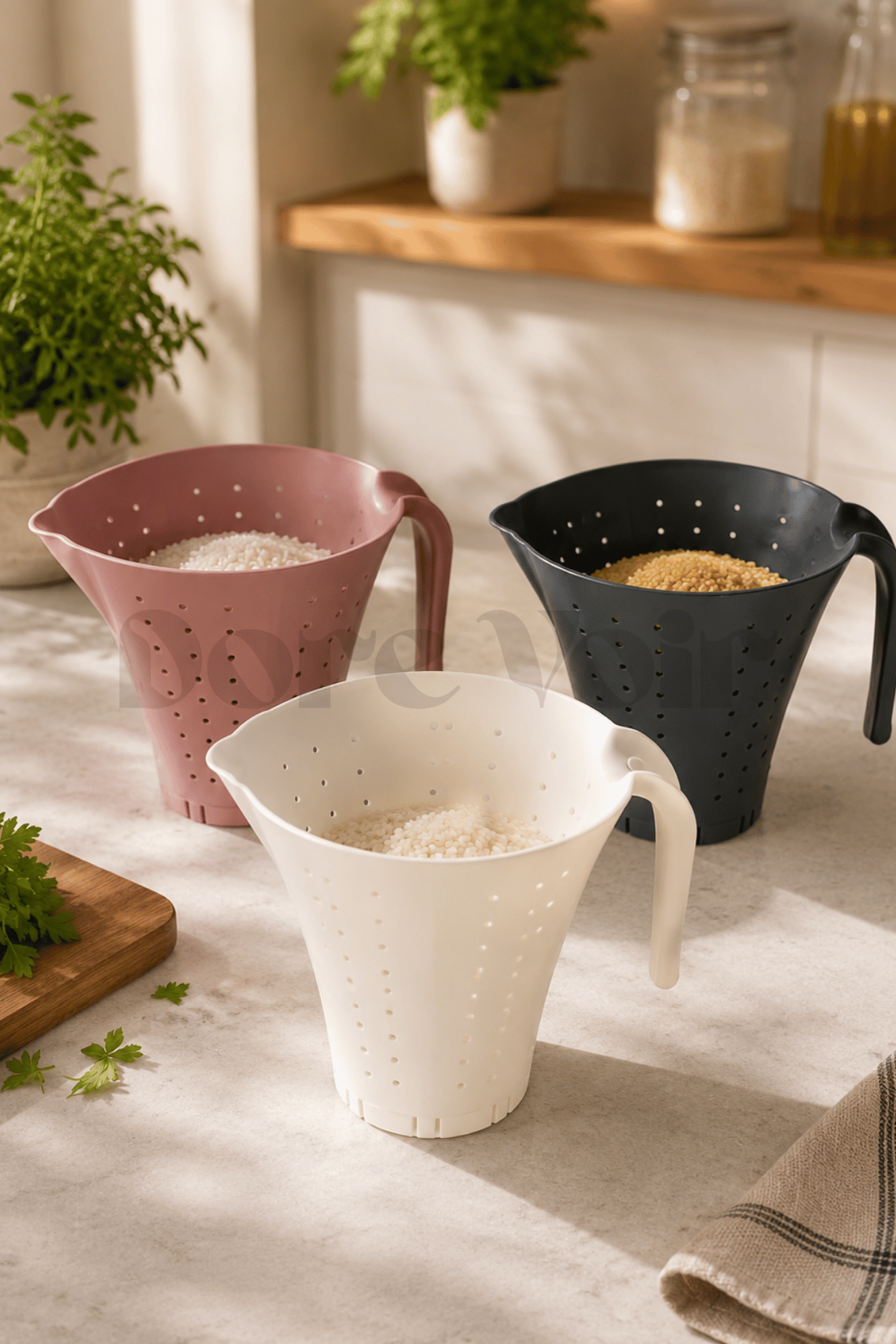 Pirinç Süzgeci-Boyu:13 Cm,Çapı 12,5 CM Karışık Gönderim