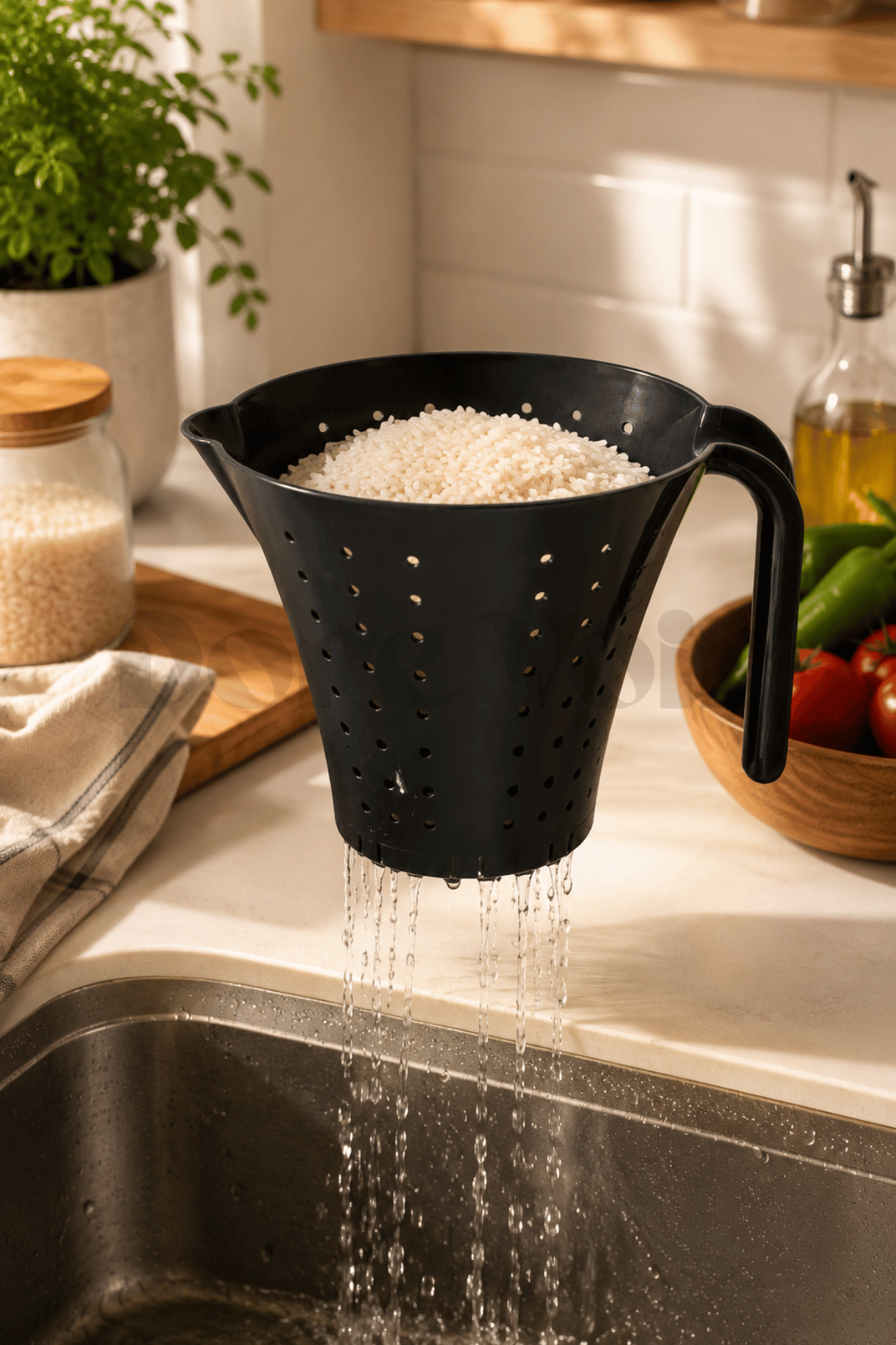 Pirinç Süzgeci-Boyu:13 Cm,Çapı 12,5 CM Karışık Gönderim
