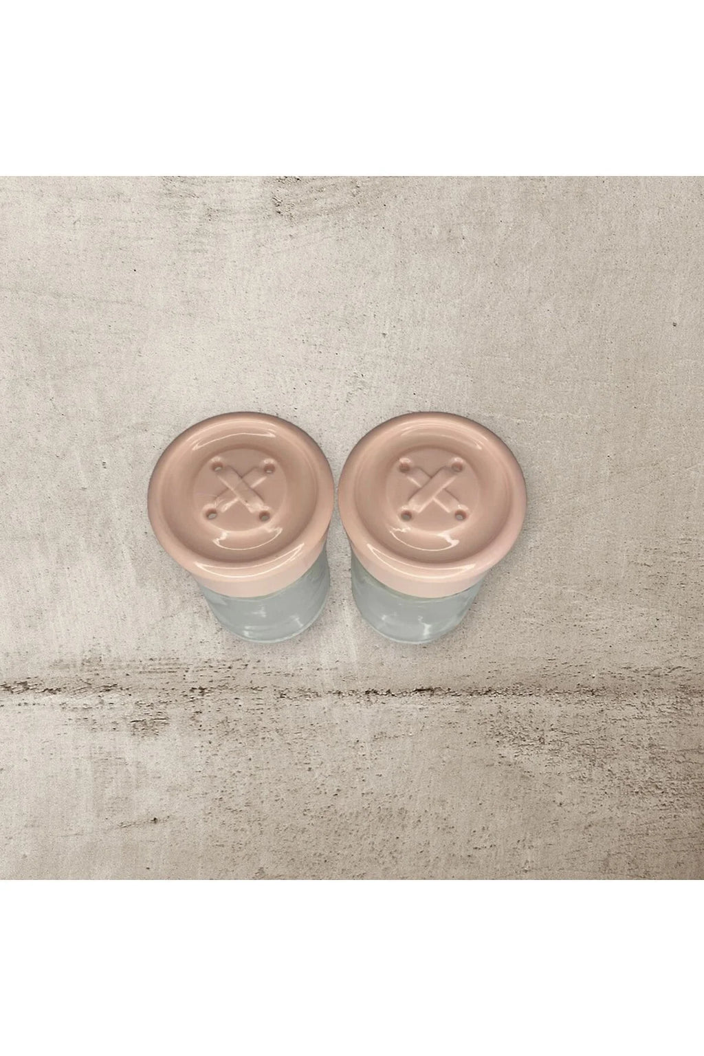 2 Adet Cam Tuzluk Plastik Kapaklı - 75 CC/ Pembe