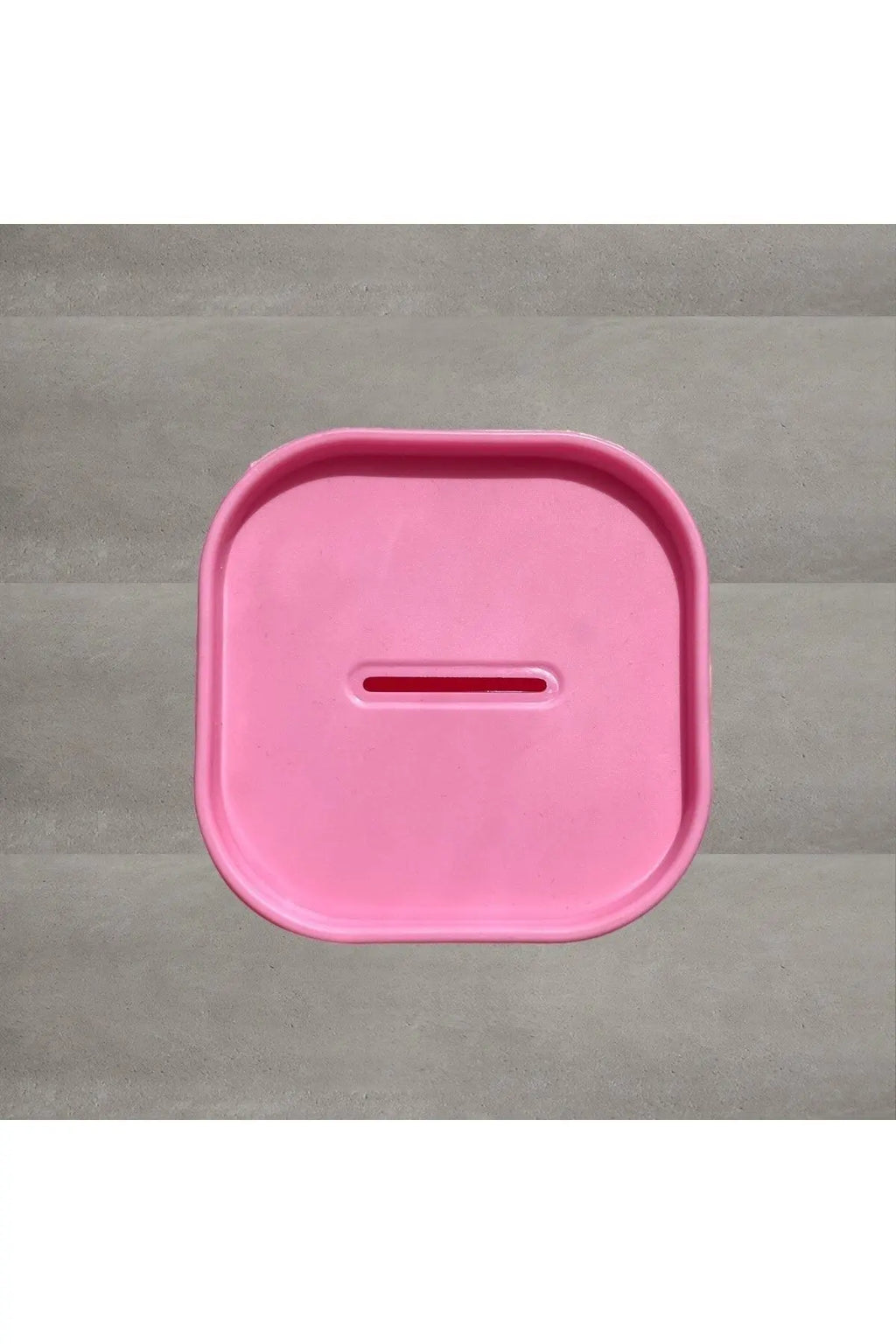 Pembe Sert Plastik Kumbara/ Kapağı Açılabilen Kumbara- Boy 11,5 Cm