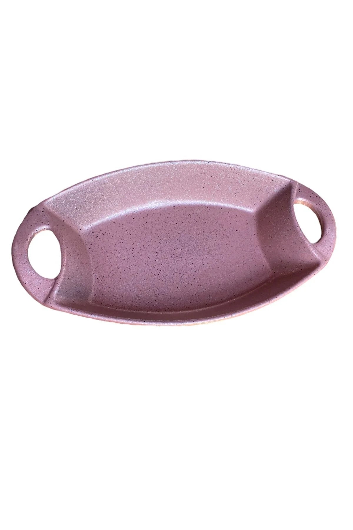Oval Fırın Kabı Dış Döküm Iç Seramik-Pembe