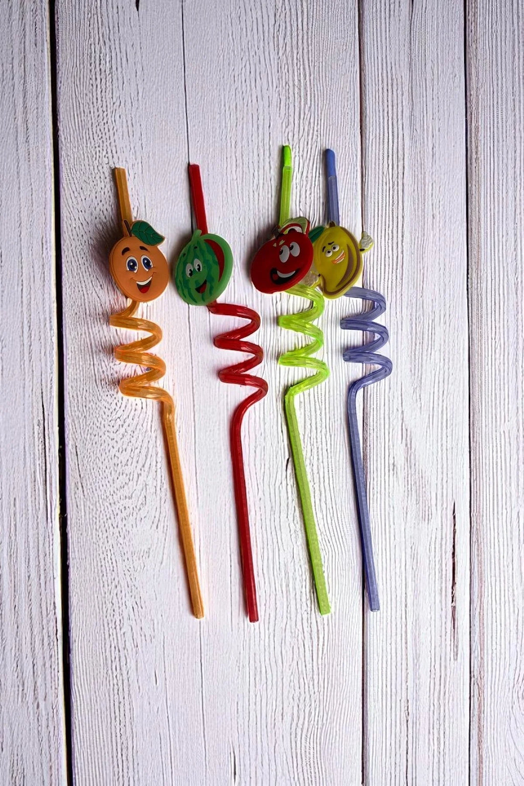 Plastik Şekilli Çocuk Pipeti 26 Cm - Karışık Gönderim