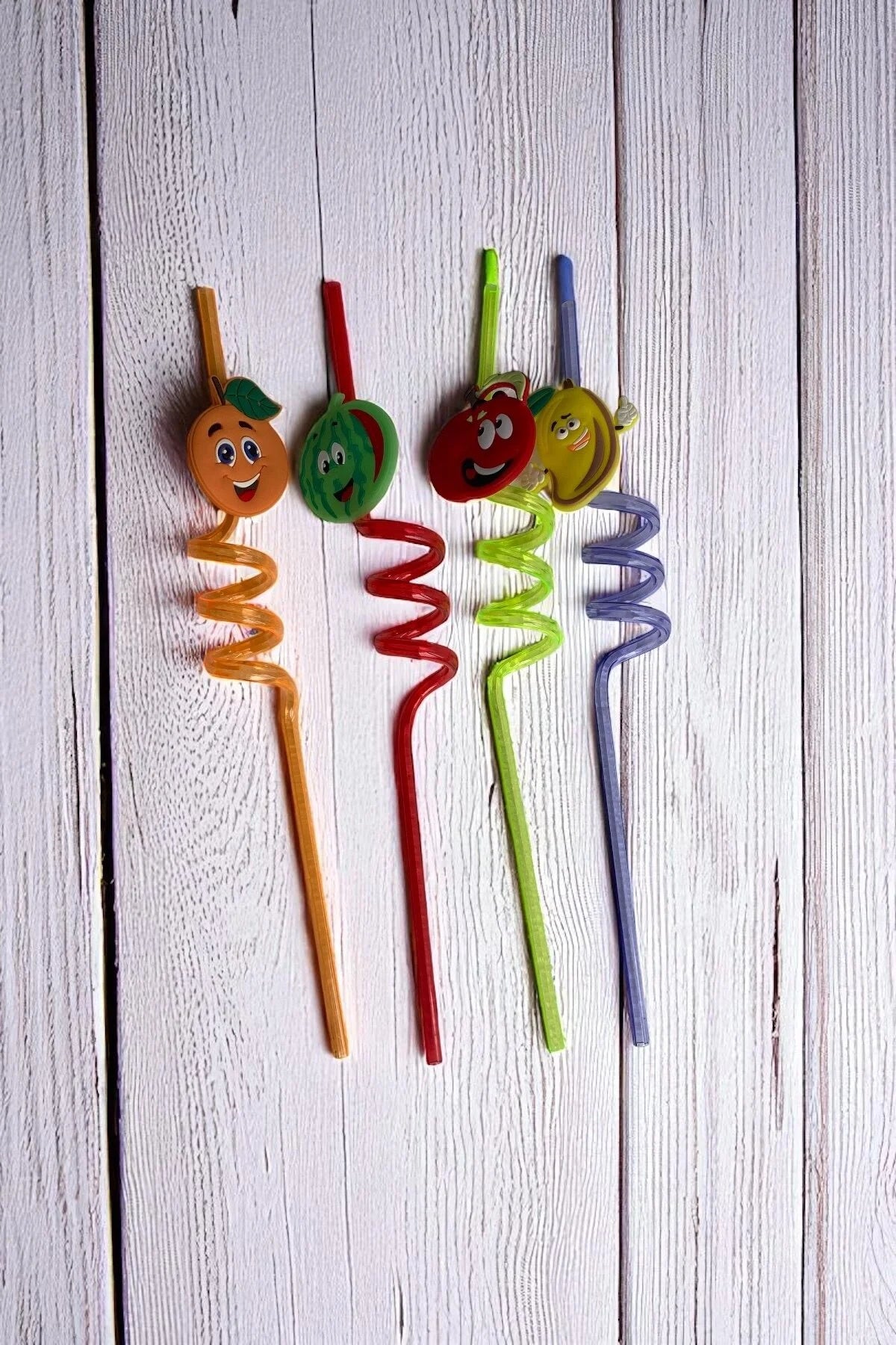 Plastik Şekilli Çocuk Pipeti 26 Cm - Karışık Gönderim