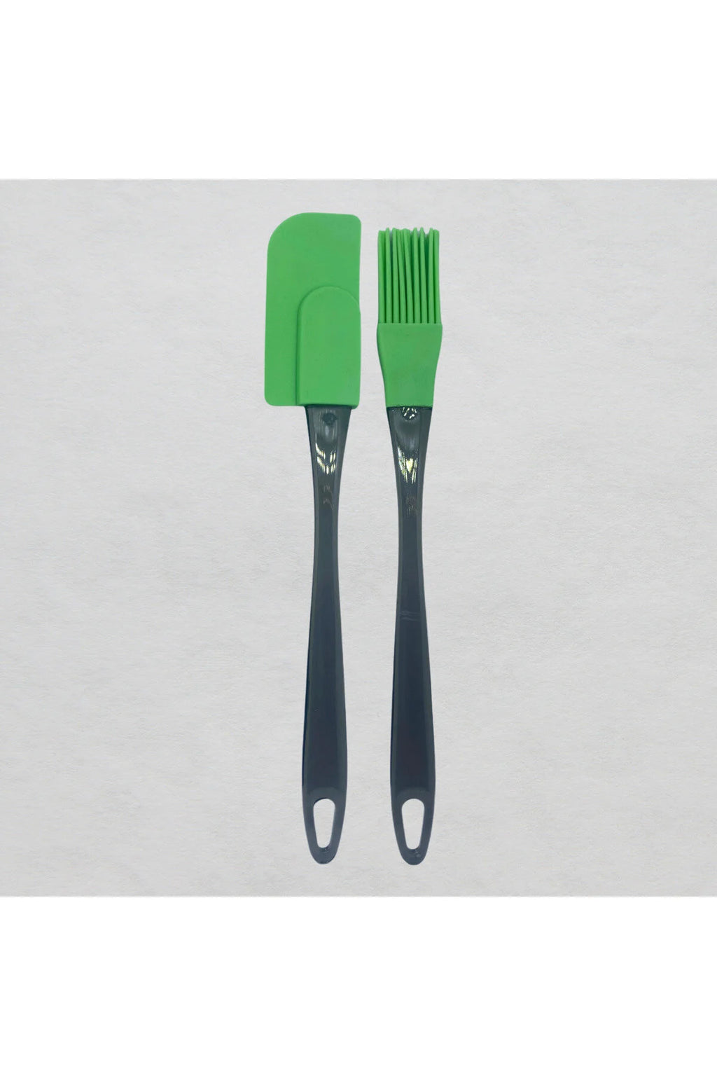 3 Lü Set Soyacak/Yumurta Fırçası/ Sıyırma Spatulası- Açık Yeşil Renkli