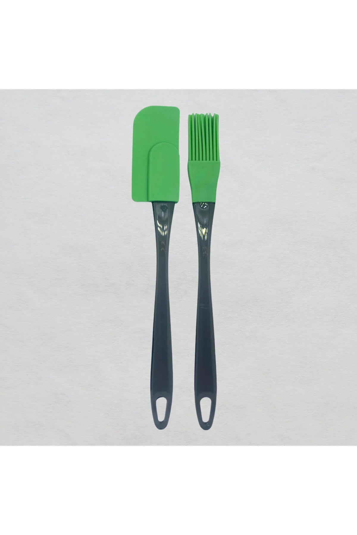 3 Lü Set Soyacak/Yumurta Fırçası/ Sıyırma Spatulası- Açık Yeşil Renkli