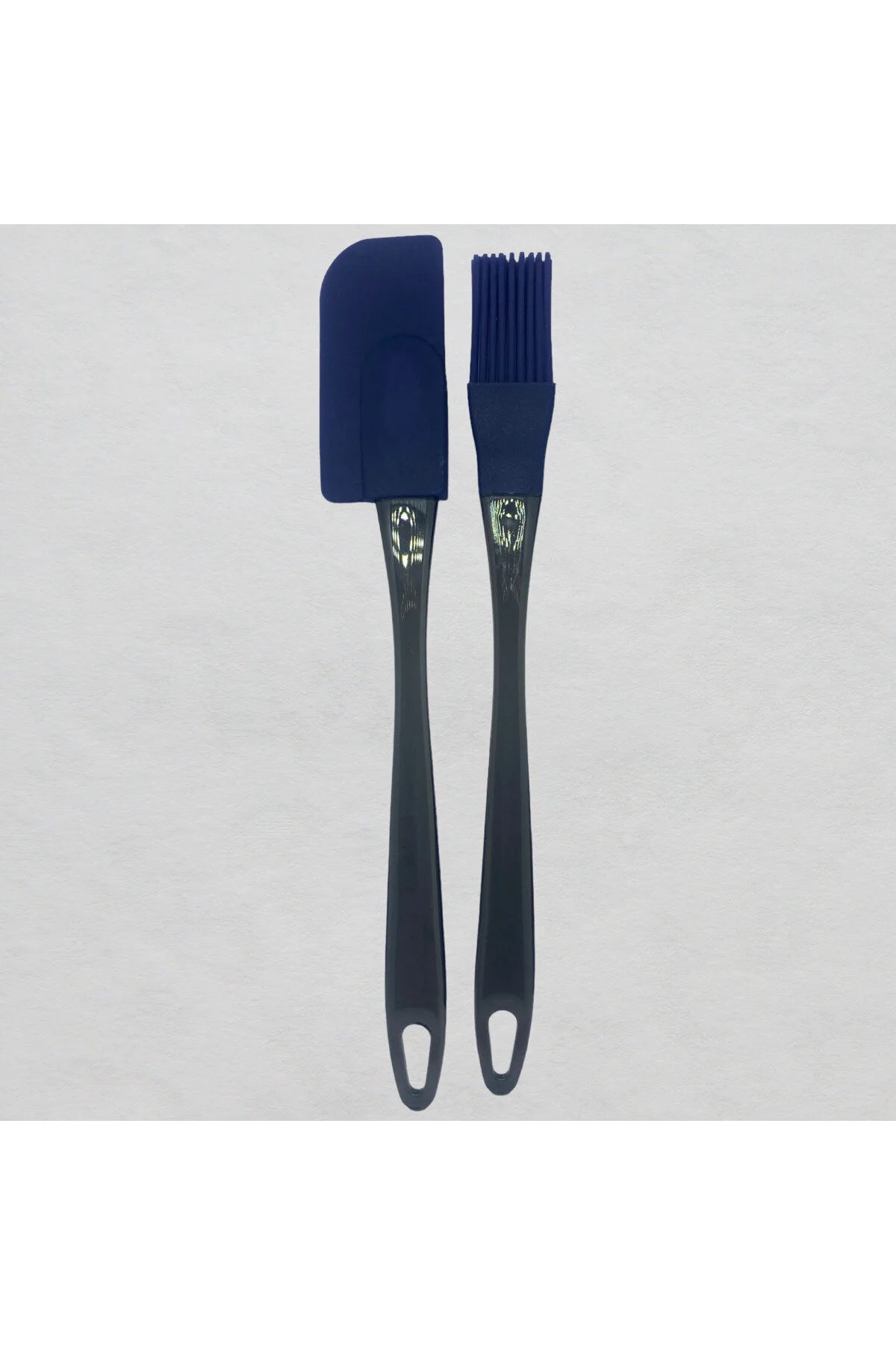 3 Lü Set Soyacak/Yumurta Fırçası/ Sıyırma Spatulası- Lacivert Renkli
