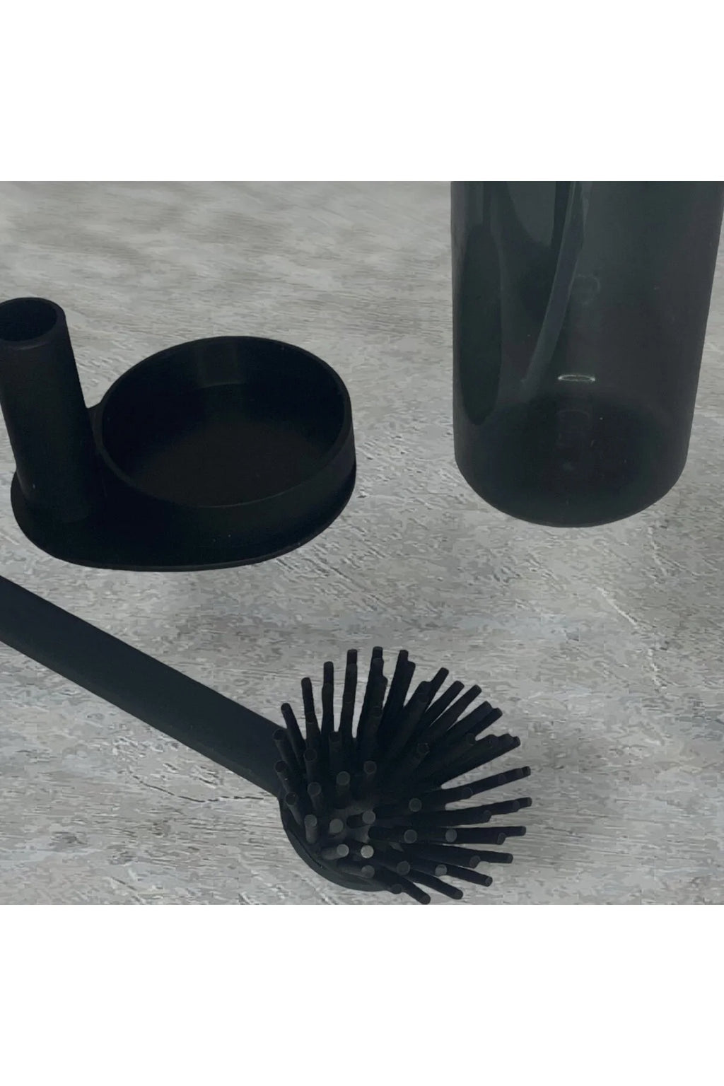 Standlı Plastik Sıvı Sabunluk ve Silikon Bulaşık Sıyırma Fırçası
