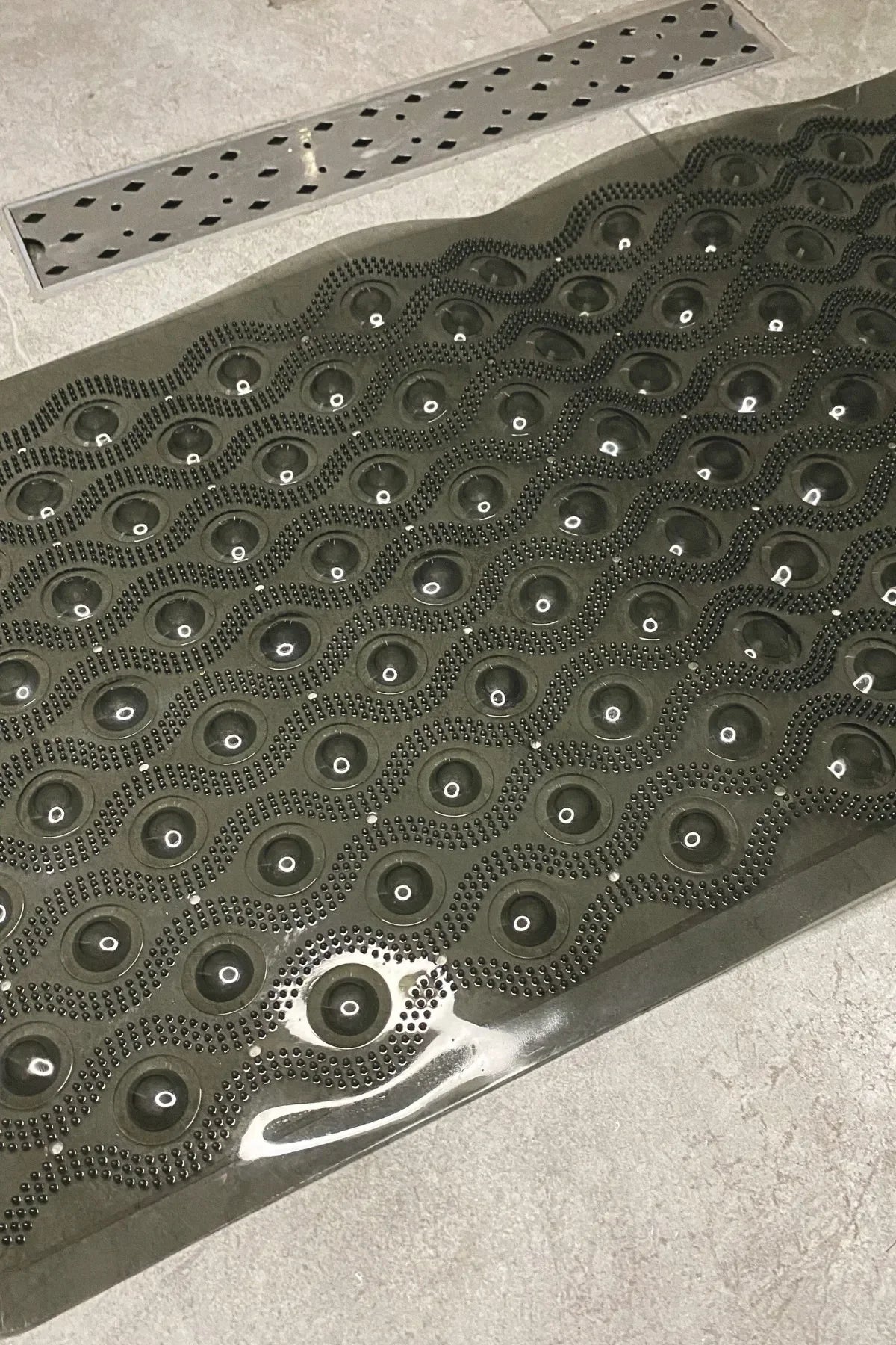 Silikon Vakumlu Kaydırmaz Banyo Paspası-Antrasit