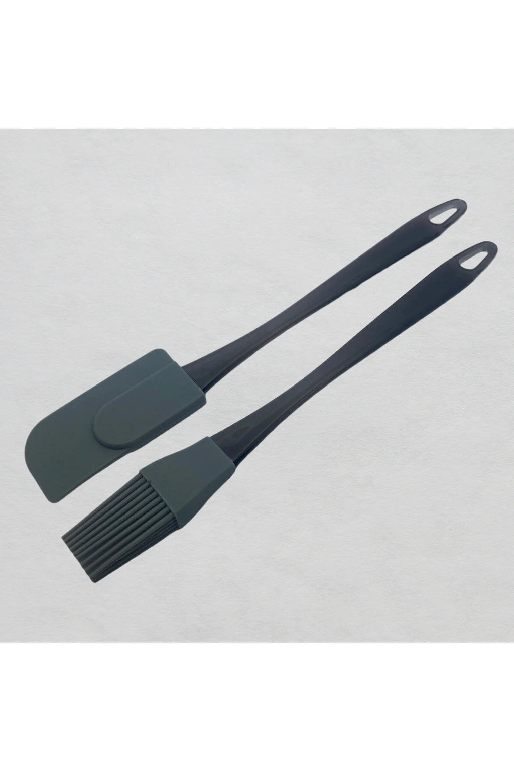 3 Lü Set Soyacak/Yumurta Fırçası/ Sıyırma Spatulası- Gri Renkli