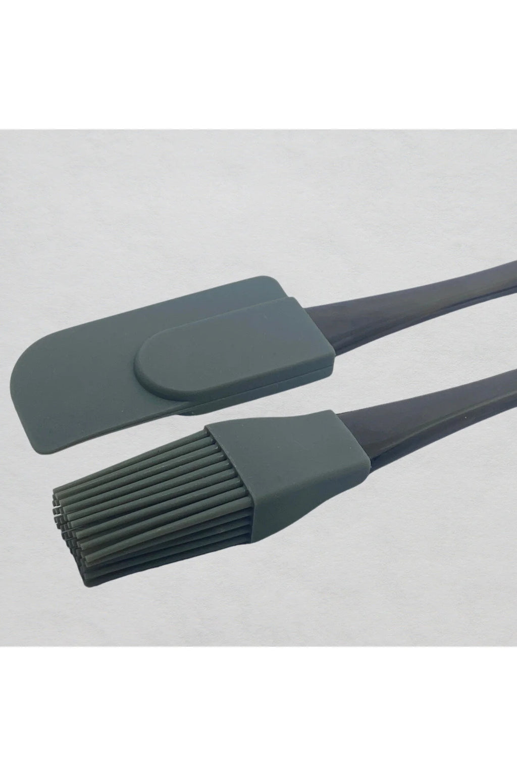 3 Lü Set Soyacak/Yumurta Fırçası/ Sıyırma Spatulası- Gri Renkli