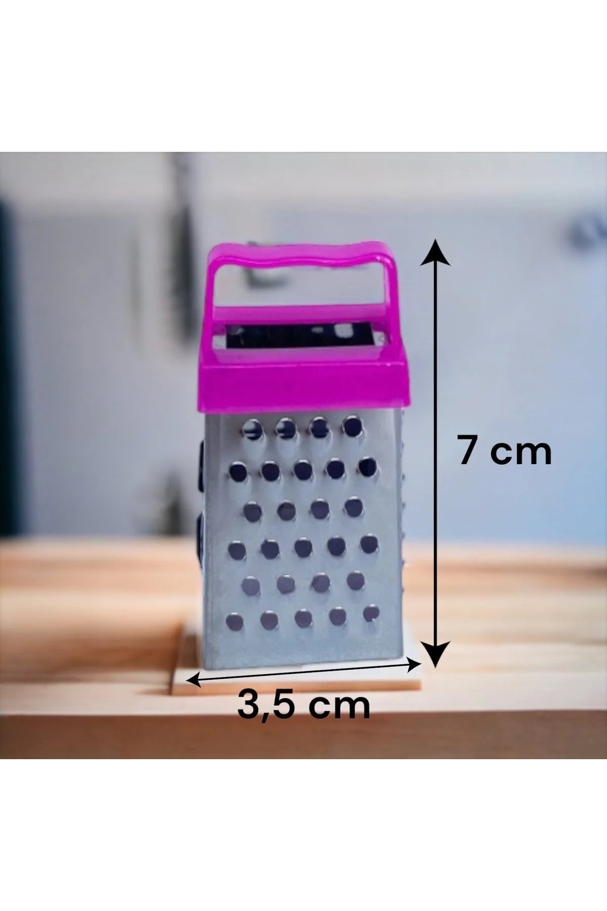 Magnetli Metal Mini Sarımsak Rendesi- Fuşya