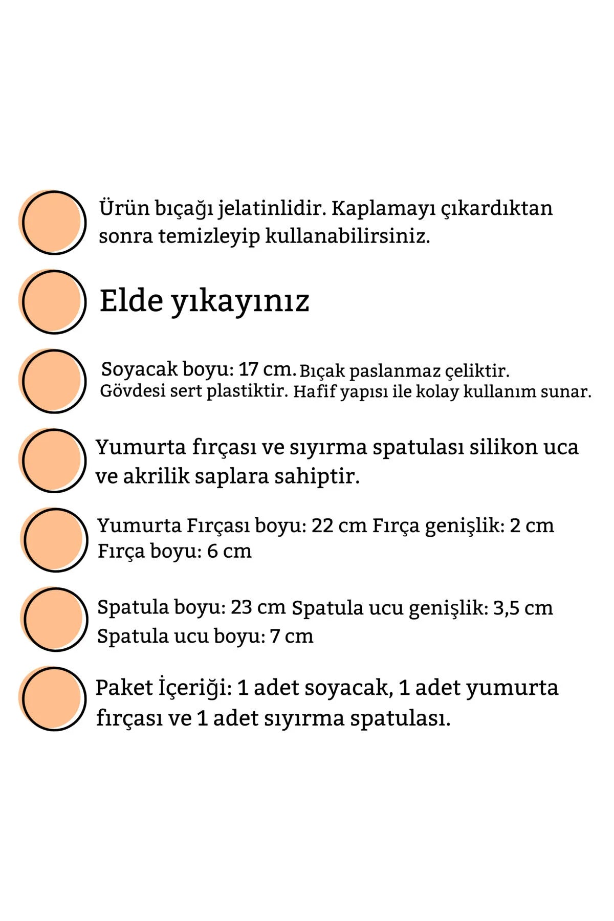 3 Lü Set Soyacak/Yumurta Fırçası/ Sıyırma Spatulası- Açık Yeşil Renkli