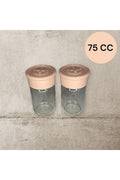 2 Adet Cam Tuzluk Plastik Kapaklı - 75 CC/ Pembe
