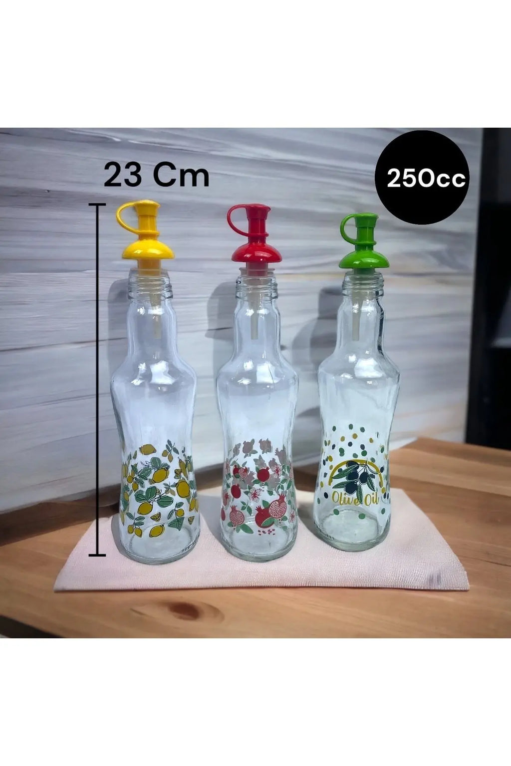 3 Adet Mini Cam Sosluk Seti- 250 Cc