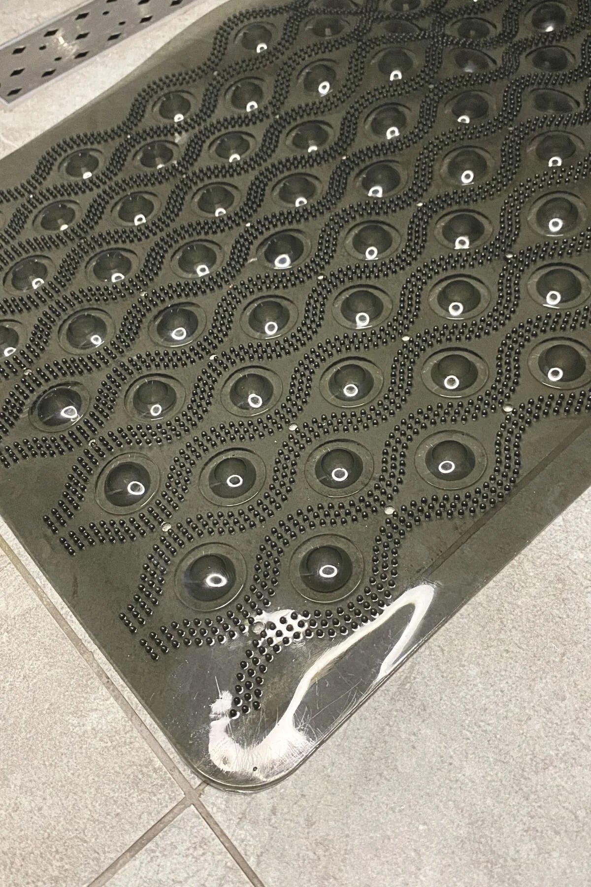 Silikon Vakumlu Kaydırmaz Banyo Paspası-Antrasit