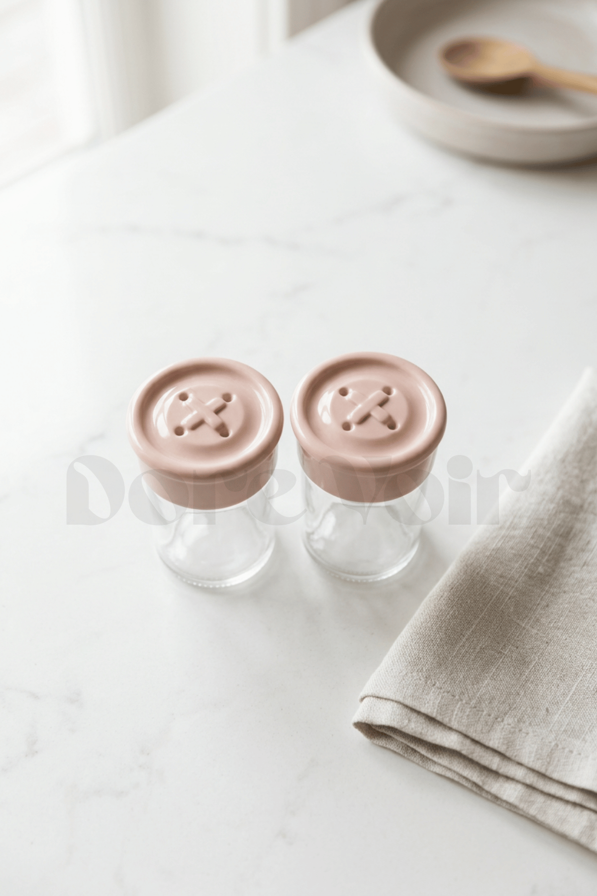 2 Adet Cam Tuzluk Plastik Kapaklı - 75 CC/ Pembe