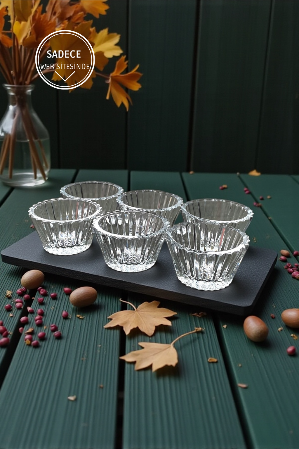 6 Adet Mini Kahve Yanı Lokumluk&Reçellik Sunumluk-30 ML