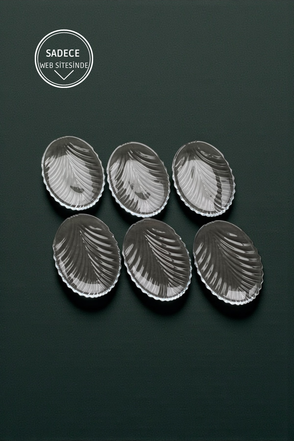 6'lı Cam Servis&Sunum Tabağı- 19,5 CM