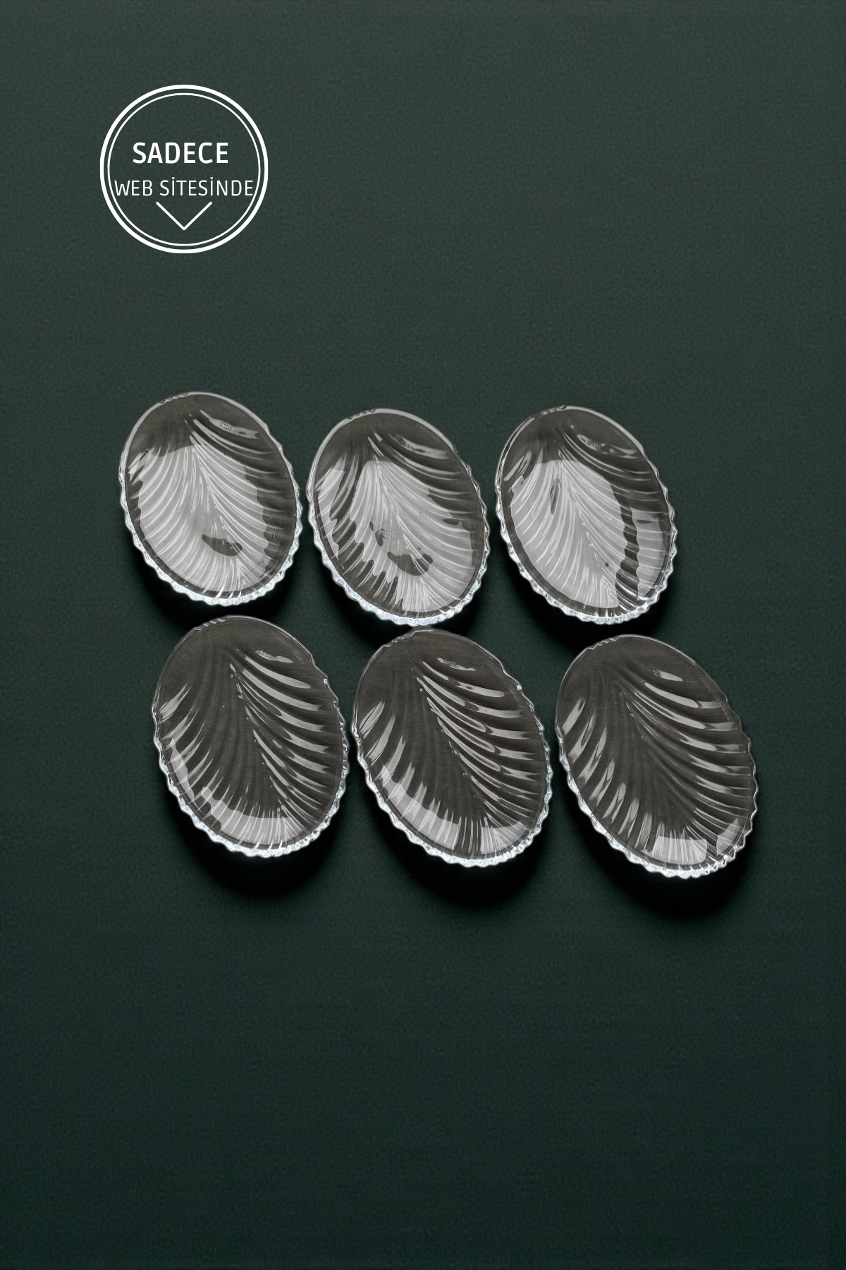 6'lı Cam Servis&Sunum Tabağı- 19,5 CM