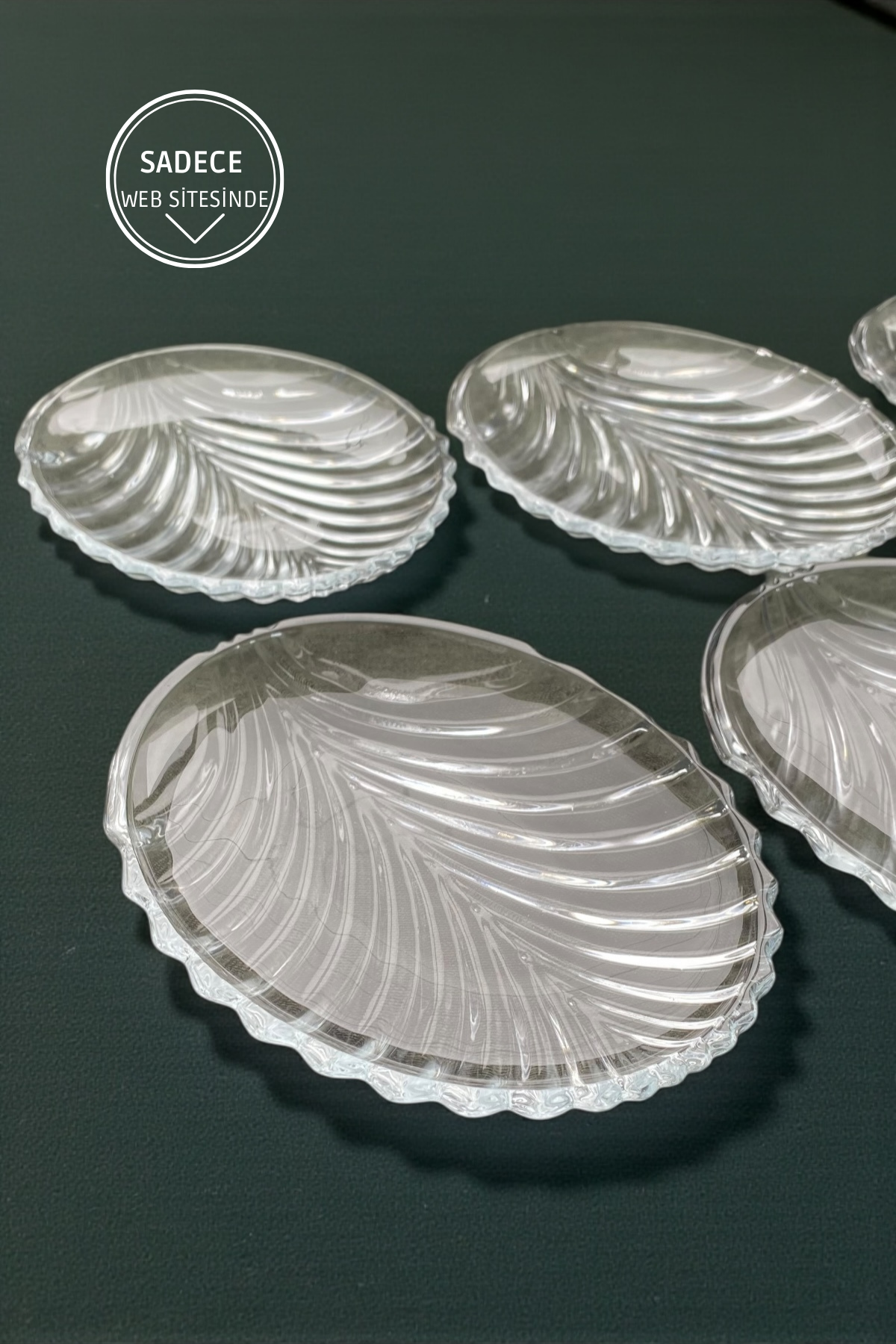 6'lı Cam Servis&Sunum Tabağı- 19,5 CM