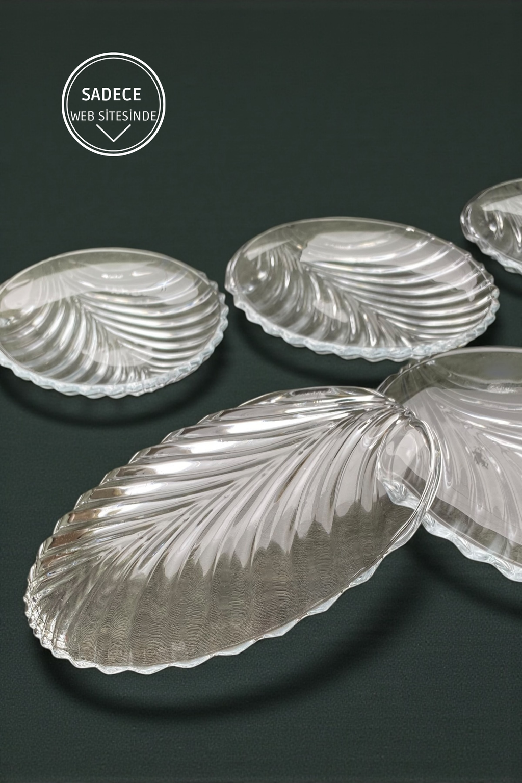 6'lı Cam Servis&Sunum Tabağı- 19,5 CM
