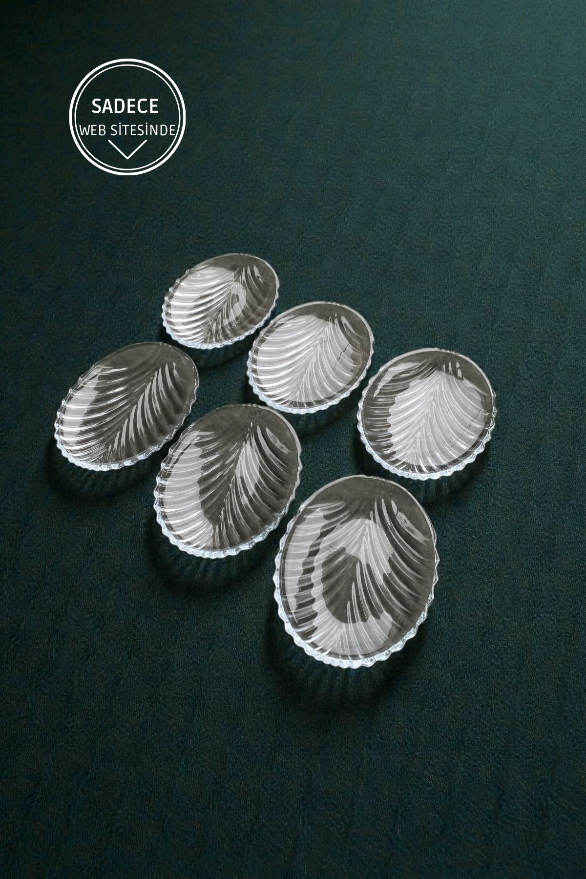 6'lı Cam Servis&Sunum Tabağı- 19,5 CM