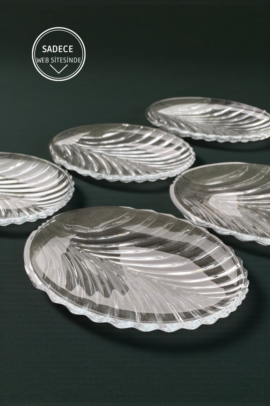 6'lı Cam Servis&Sunum Tabağı- 19,5 CM