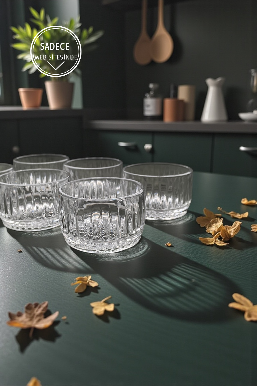 6 Adet Cam Kesme Kase Seti-135 ML