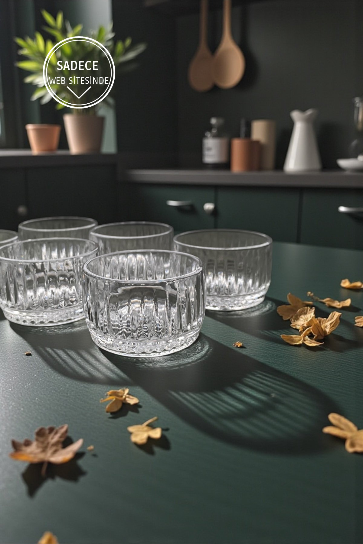 6 Adet Cam Kesme Kase Seti-135 ML