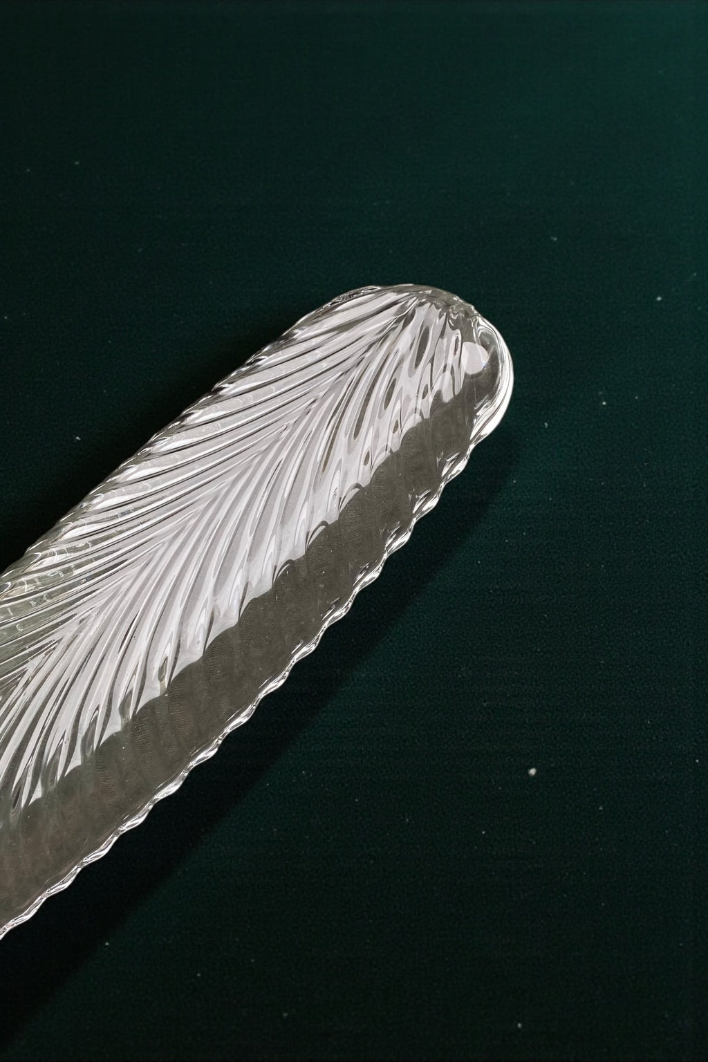 1 Adet Oval Cam Sunum Tabağı-32 CM