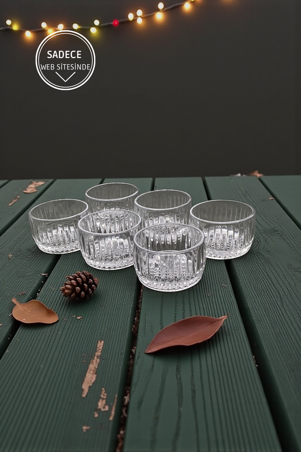 6 Adet Cam Kesme Kase Seti-135 ML