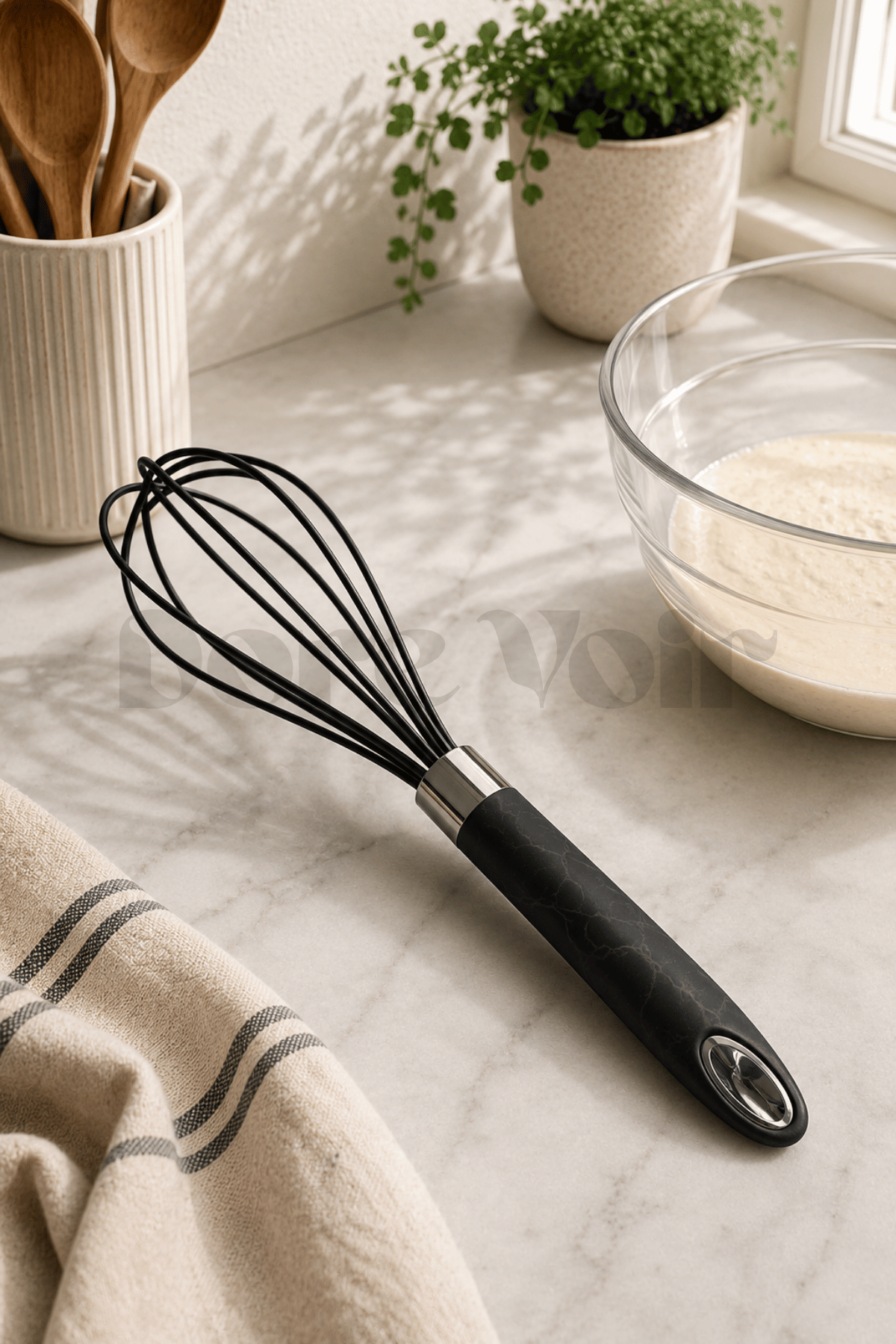 Silikon Çırpma Teli/ Çırpıcı Siyah 28 Cm