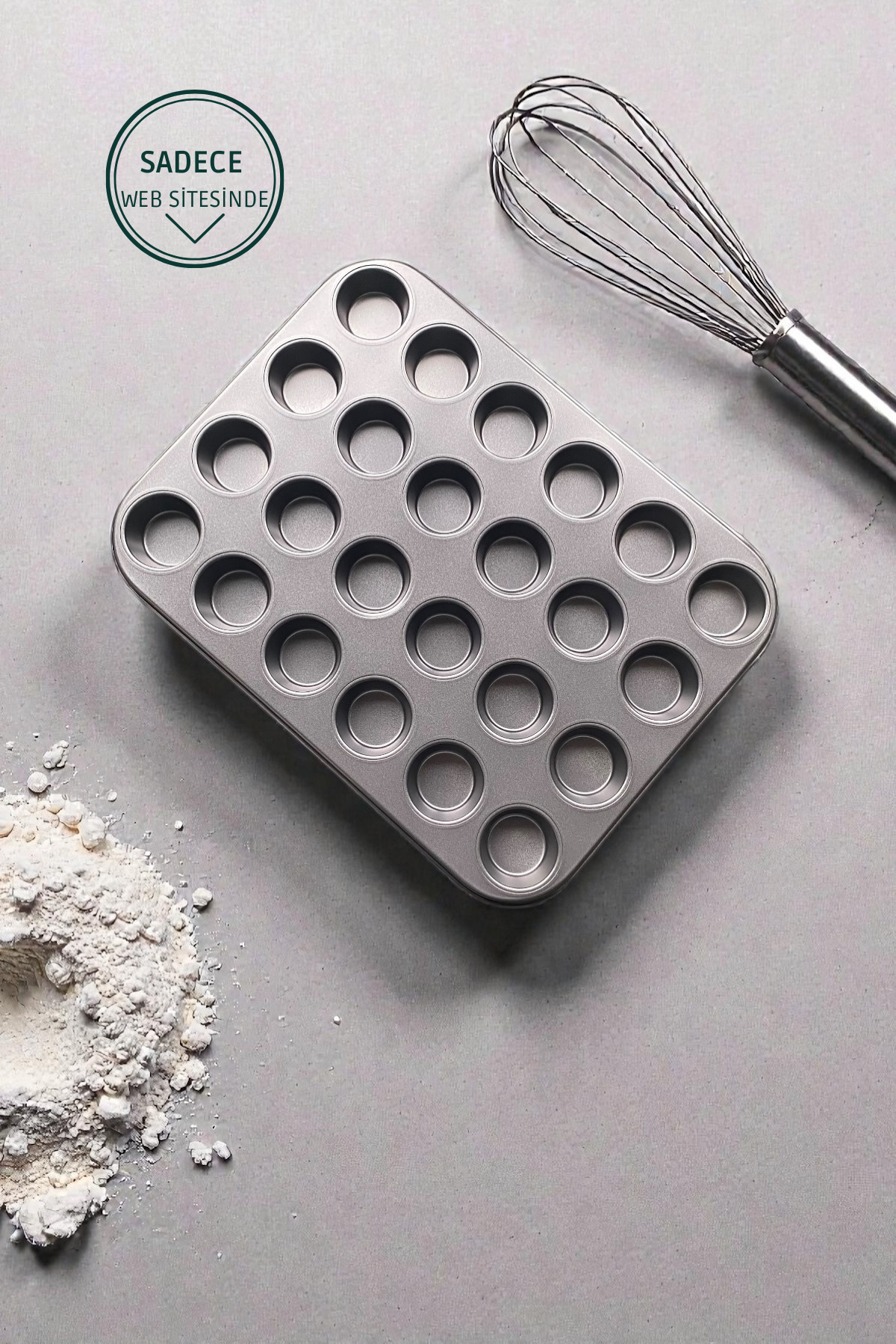 24 Bölmeli Muffin Kalıbı Yanmaz Yapışmaz-34 CM