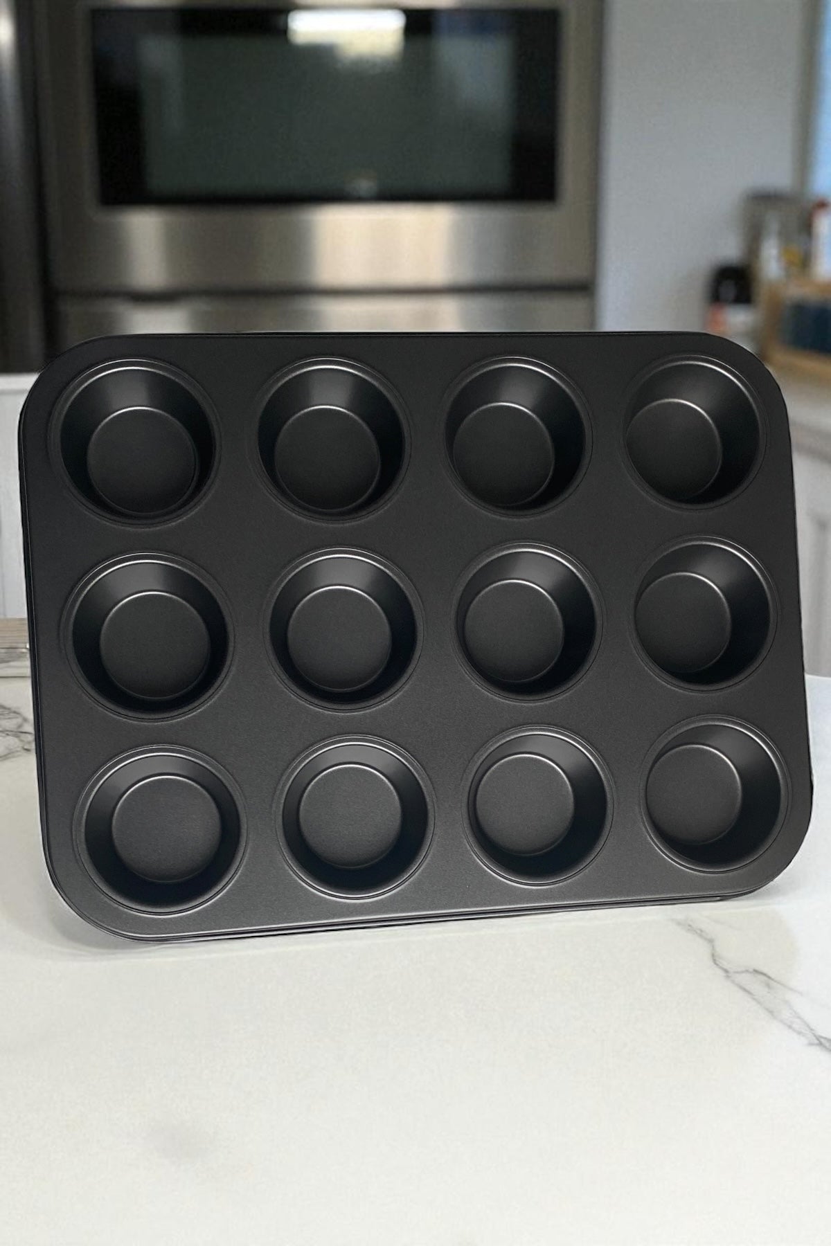 12 Bölmeli Teflon Muffin Kalıbı Yanmaz ve Yapışmaz
