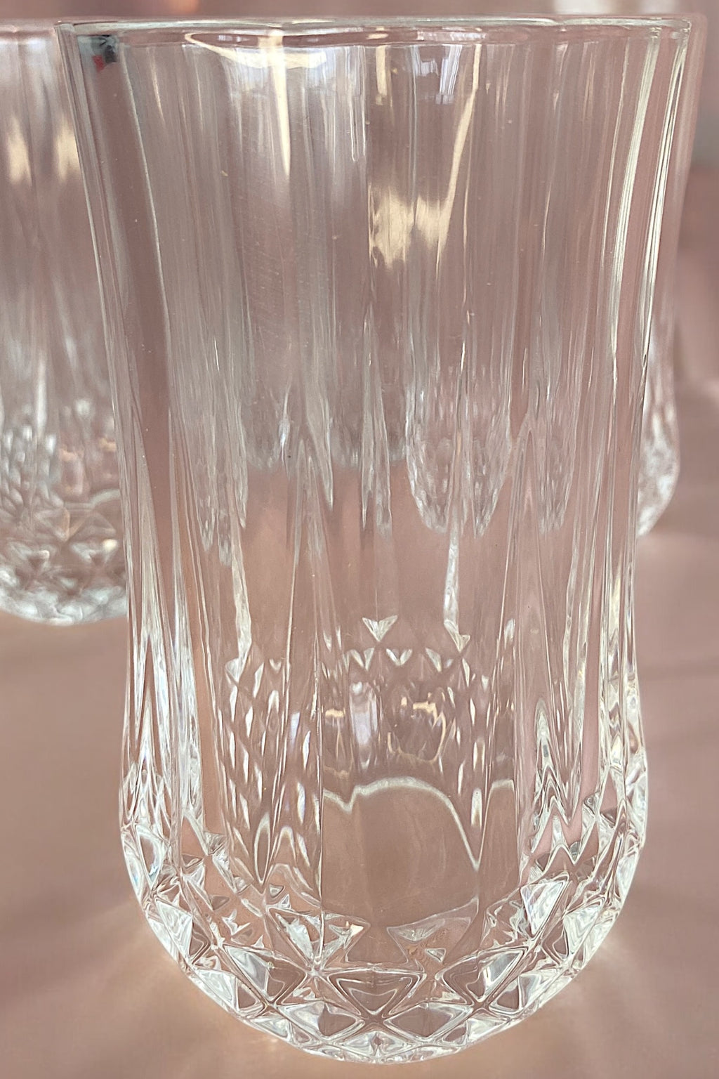 6 Adet Cam Uzun Su Bardağı Kesme Model 340 ml