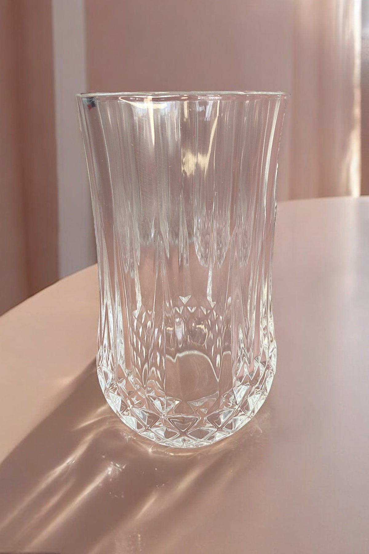 6 Adet Cam Uzun Su Bardağı Kesme Model 340 ml