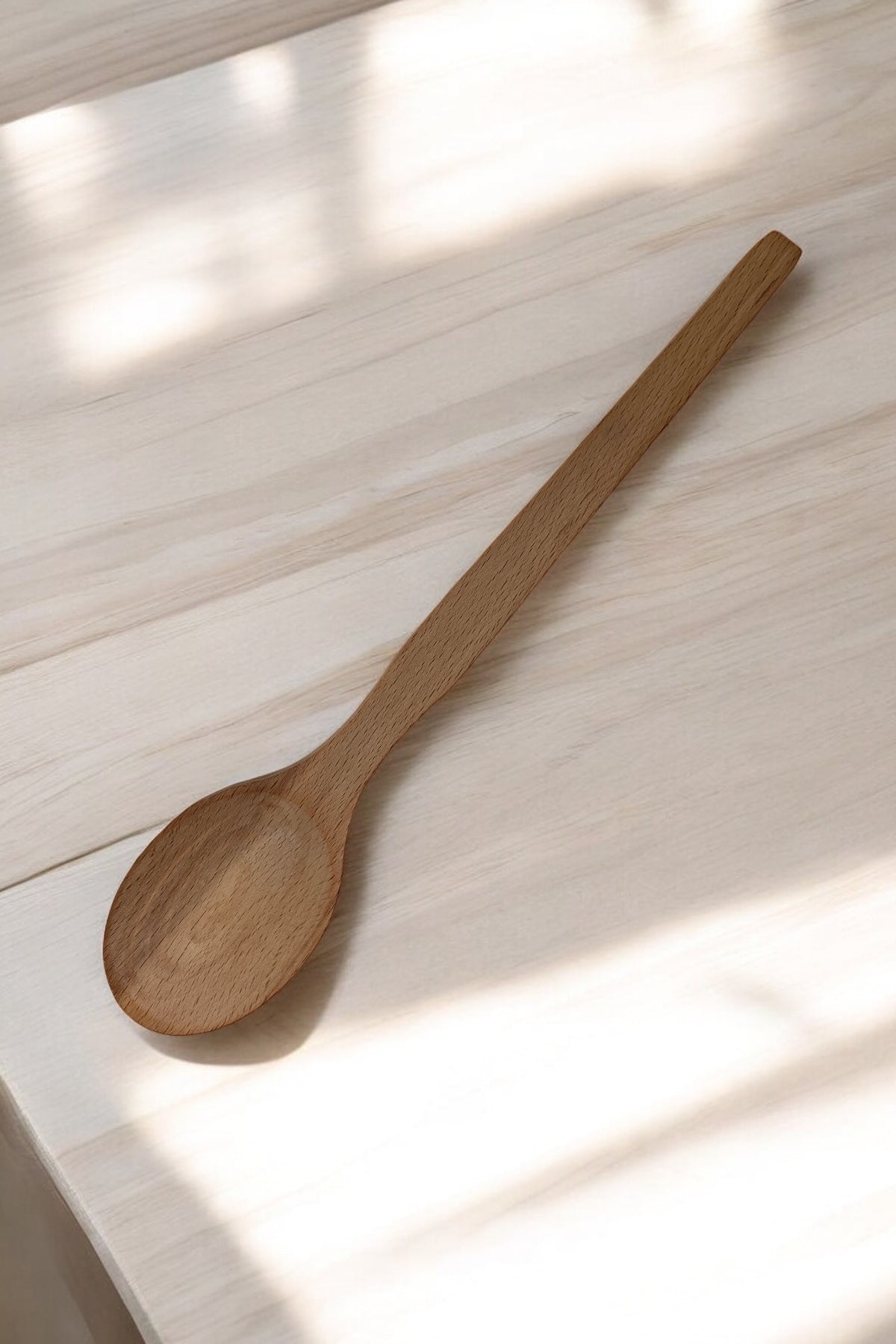 Büyük Boy Ahşap Pişirme ve Servis Kaşığı- 32,5 Cm