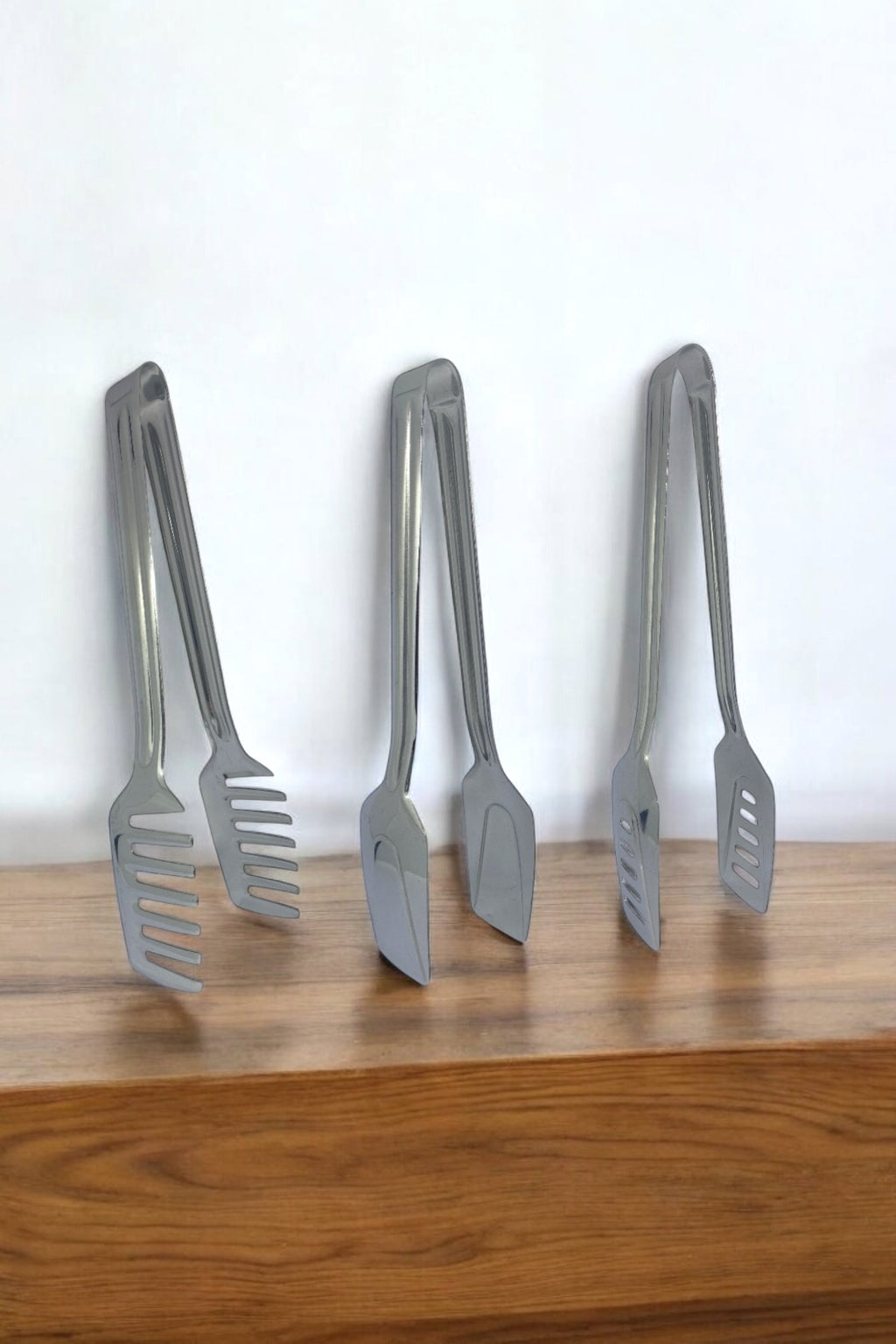 3 Lü Paslanmaz Çelik Makarna/ Salata ve Pasta/ Börek Maşası- 3 Parça Maşa Seti- 23 CM