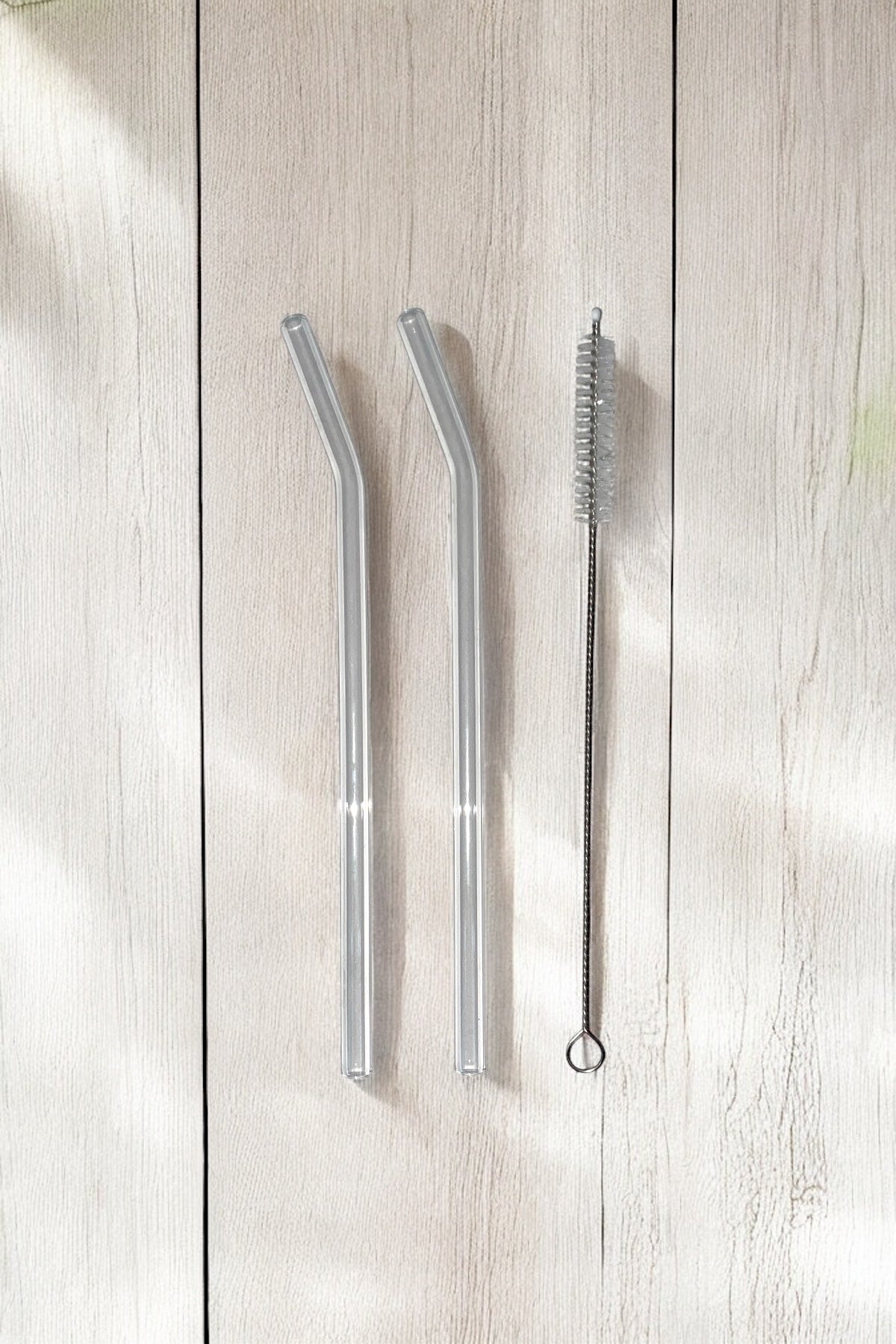 2 Adet Cam Pipet ve Temizleme Fırçası- Eğimli Model