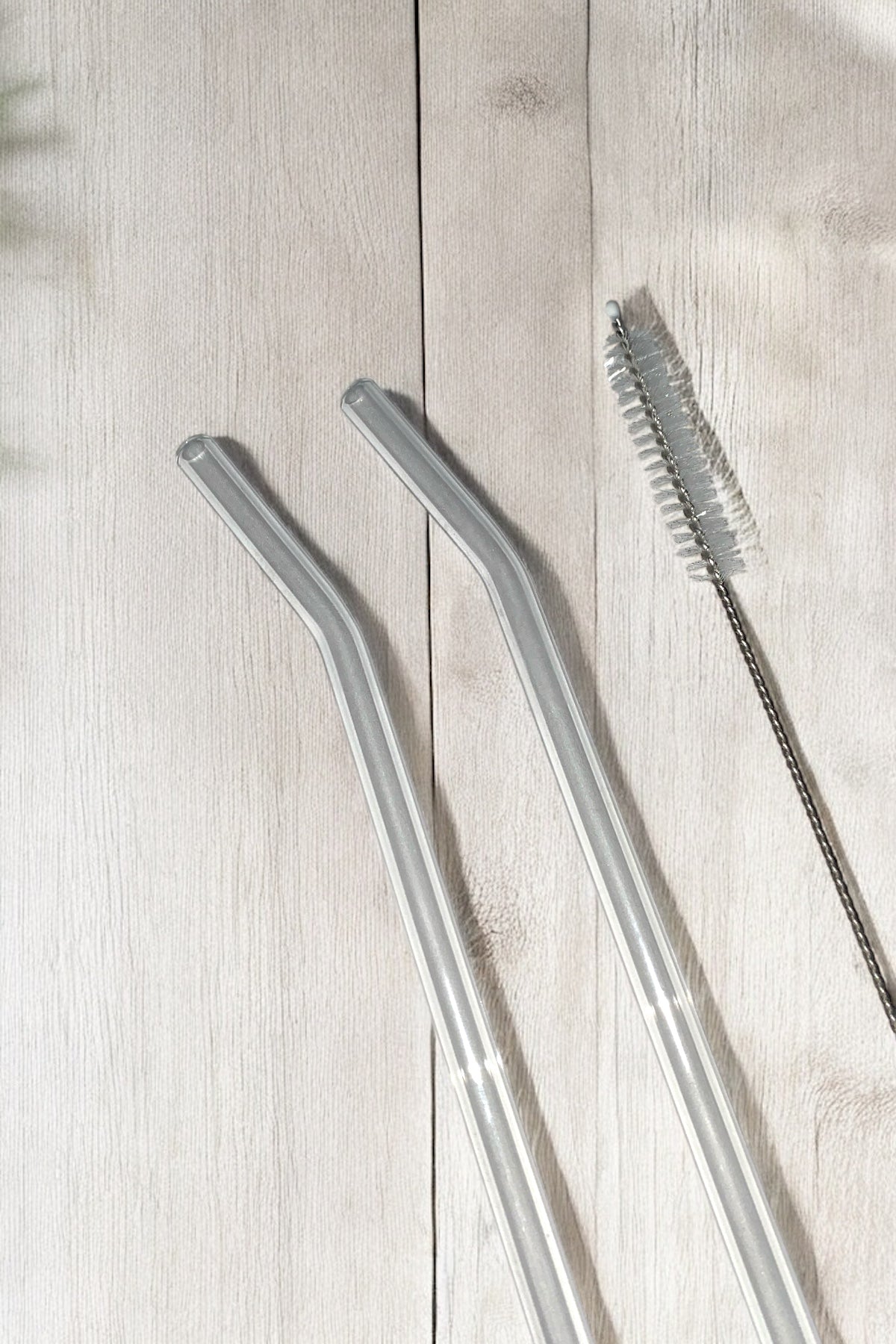 2 Adet Cam Pipet ve Temizleme Fırçası- Eğimli Model