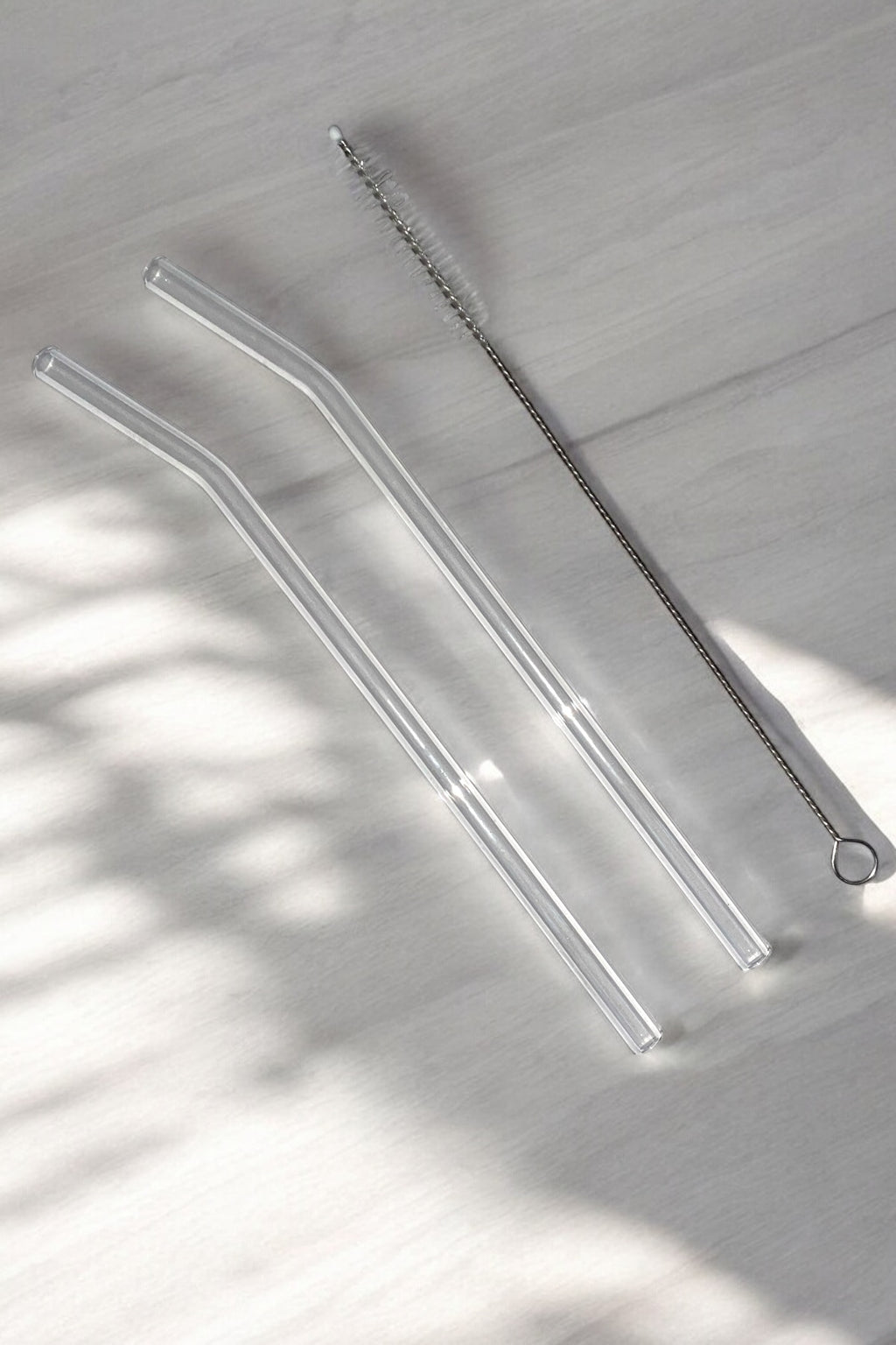 2 Adet Cam Pipet ve Temizleme Fırçası- Eğimli Model