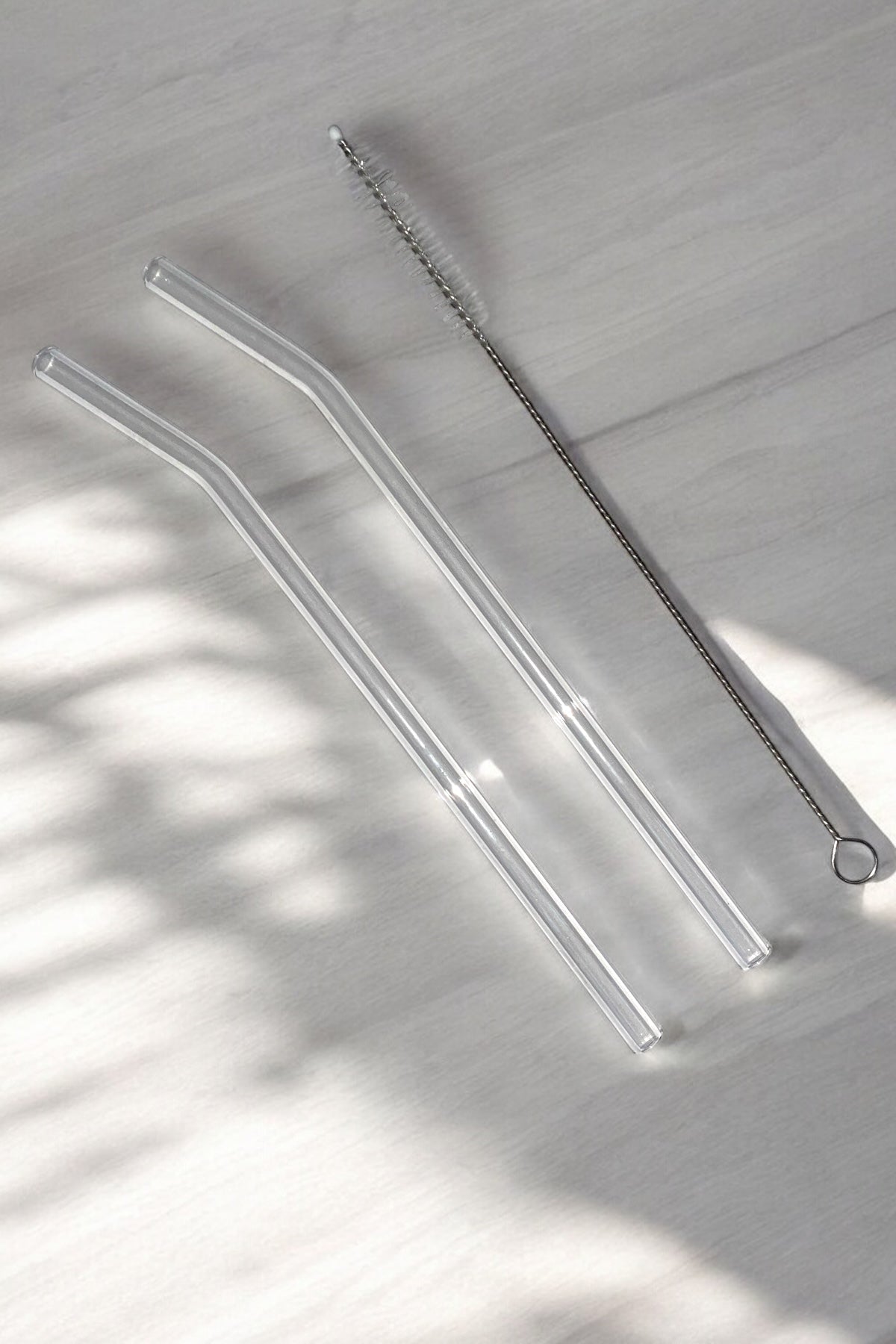 2 Adet Cam Pipet ve Temizleme Fırçası- Eğimli Model