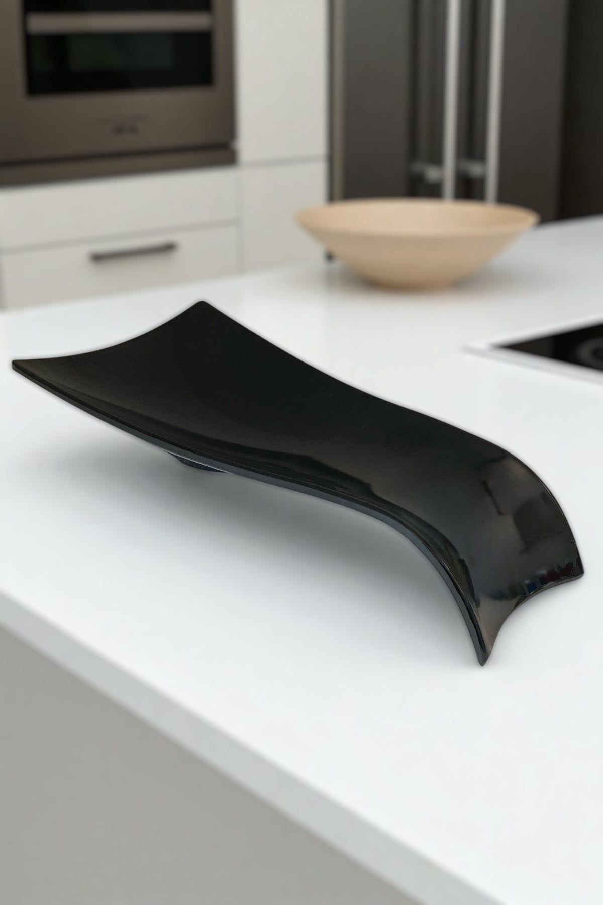 Modern Tasarım Kirli Kaşıklık Melamin/ Kırılmaz Üründür Siyah 27 Cm