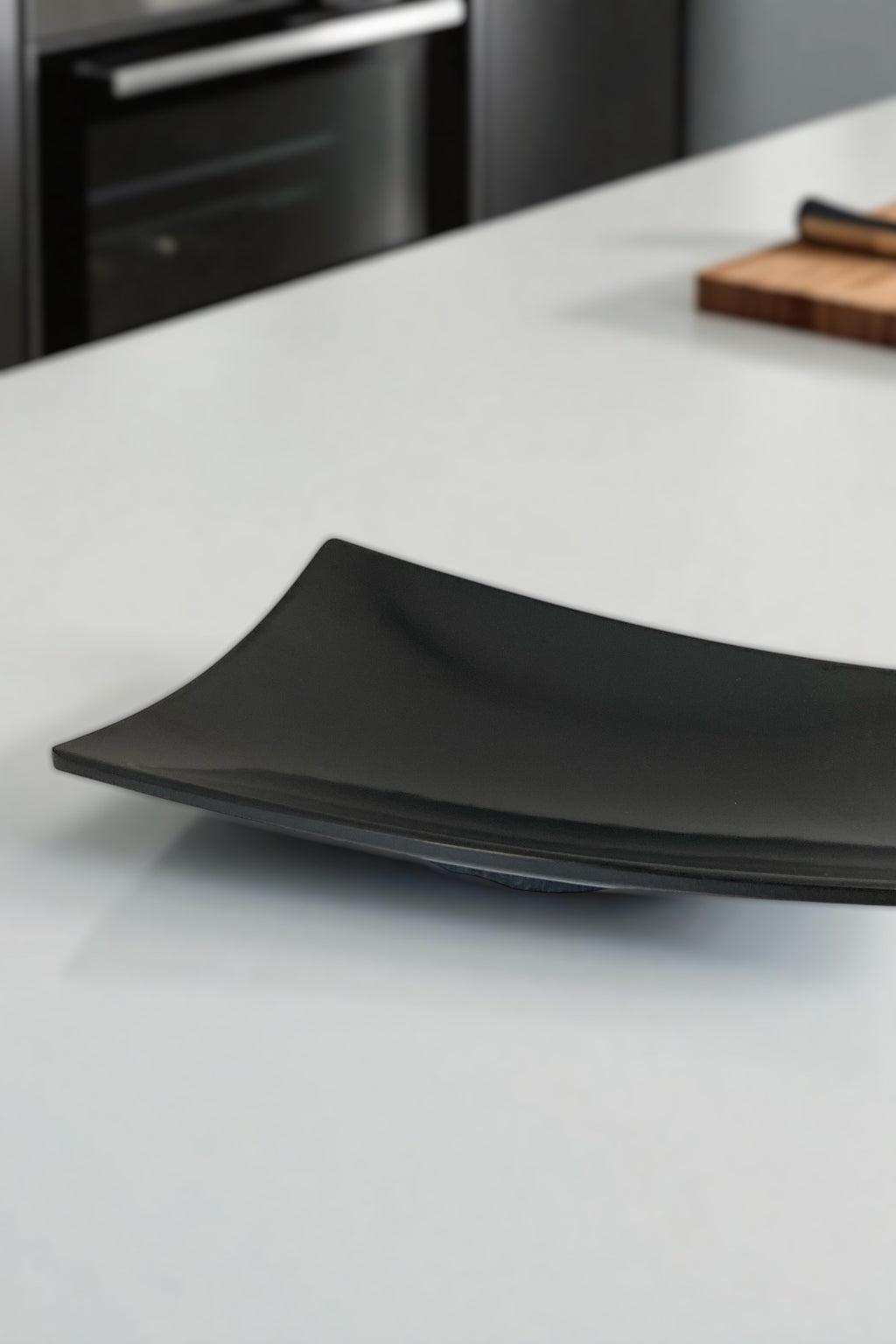 Modern Tasarım Kirli Kaşıklık Melamin/ Kırılmaz Üründür Siyah 27 Cm
