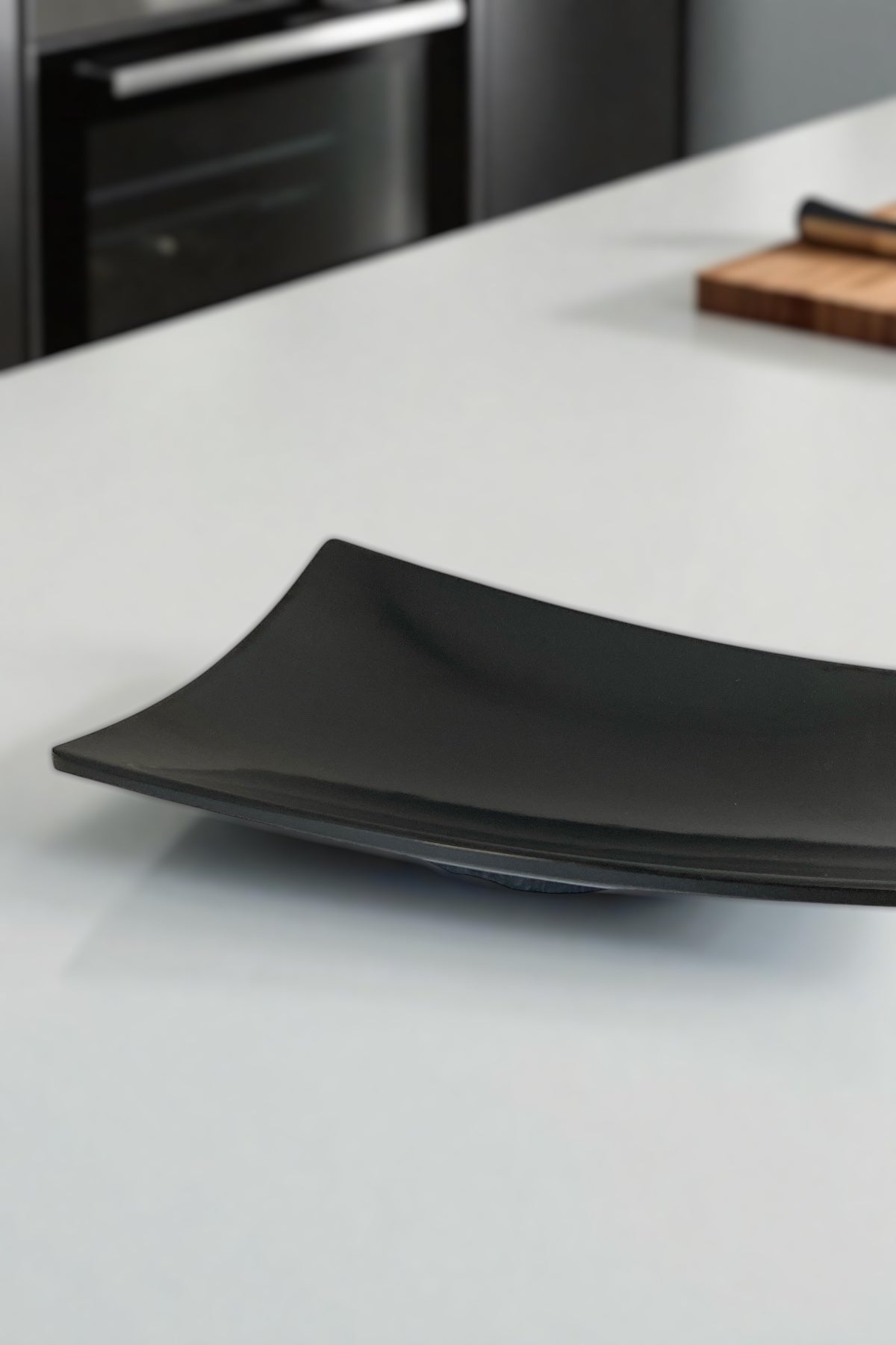 Modern Tasarım Kirli Kaşıklık Melamin/ Kırılmaz Üründür Siyah 27 Cm