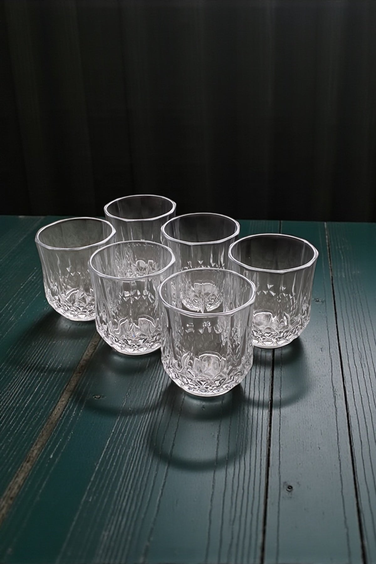 6 Adet Cam Su Bardağı Kesme Model- 300 ml