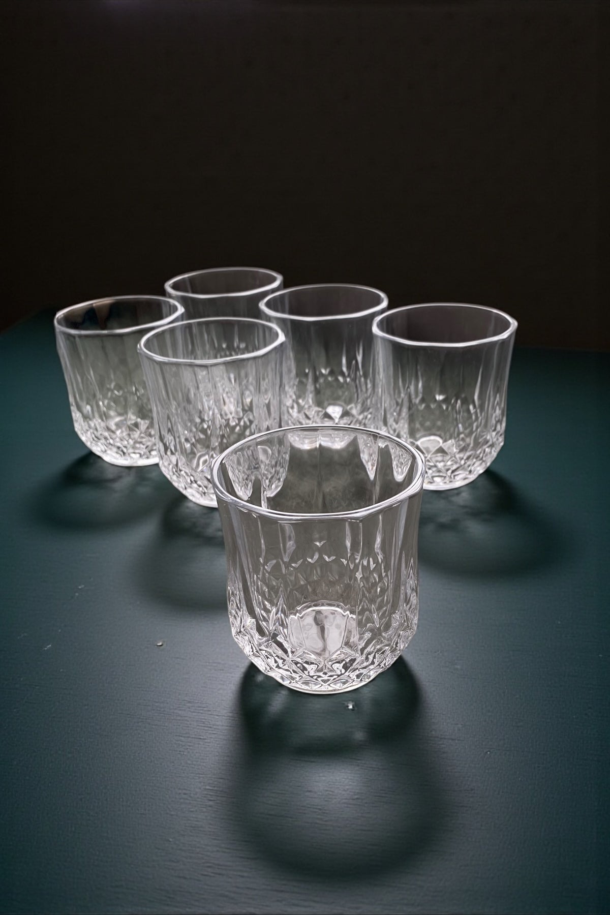 6 Adet Cam Su Bardağı Kesme Model- 300 ml