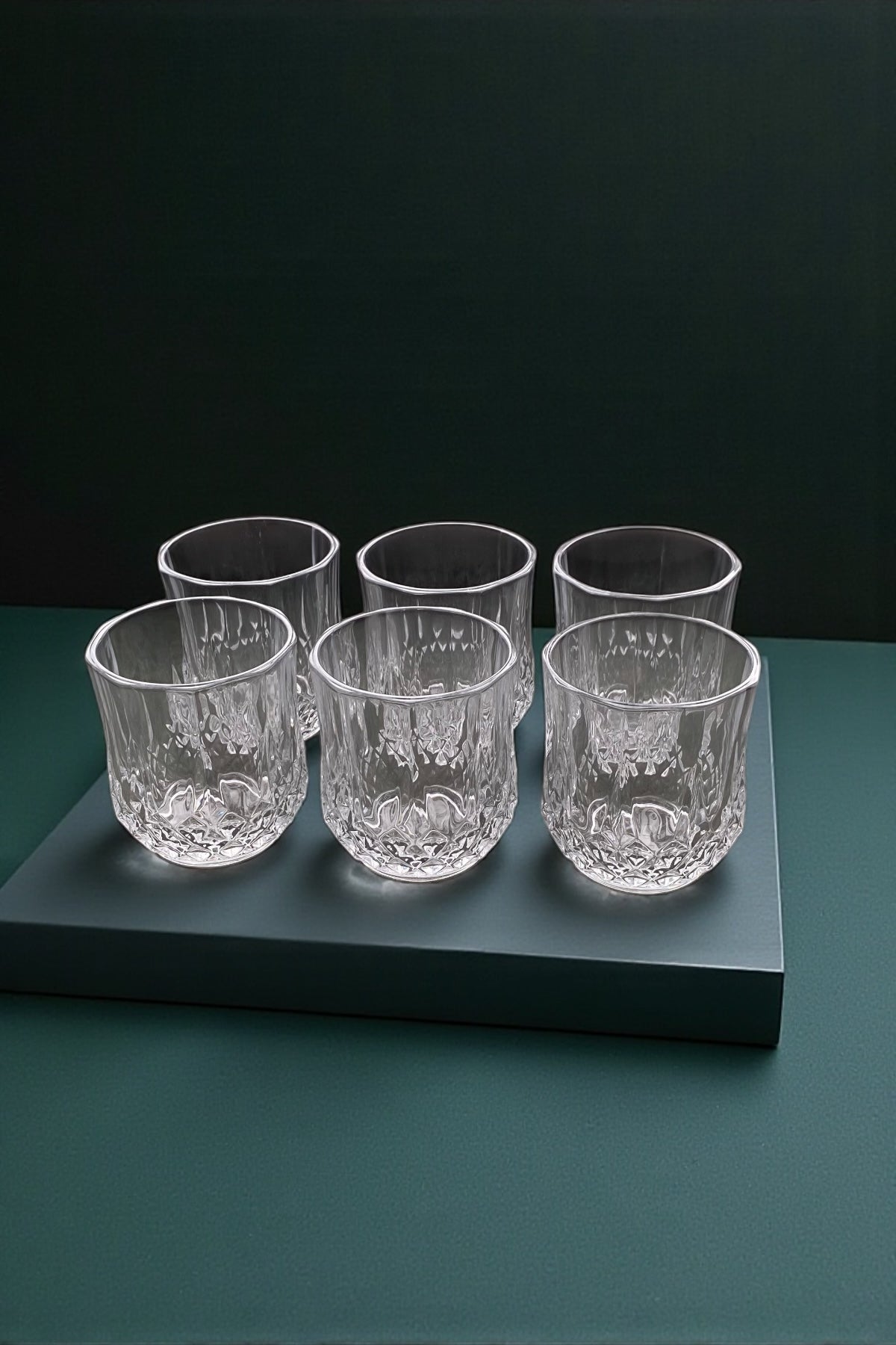 6 Adet Cam Su Bardağı Kesme Model- 300 ml