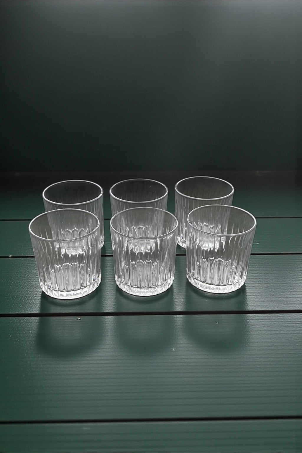 6 Adet Cam Bardak/ Viski Bardağı Kesme Model- 300 ml